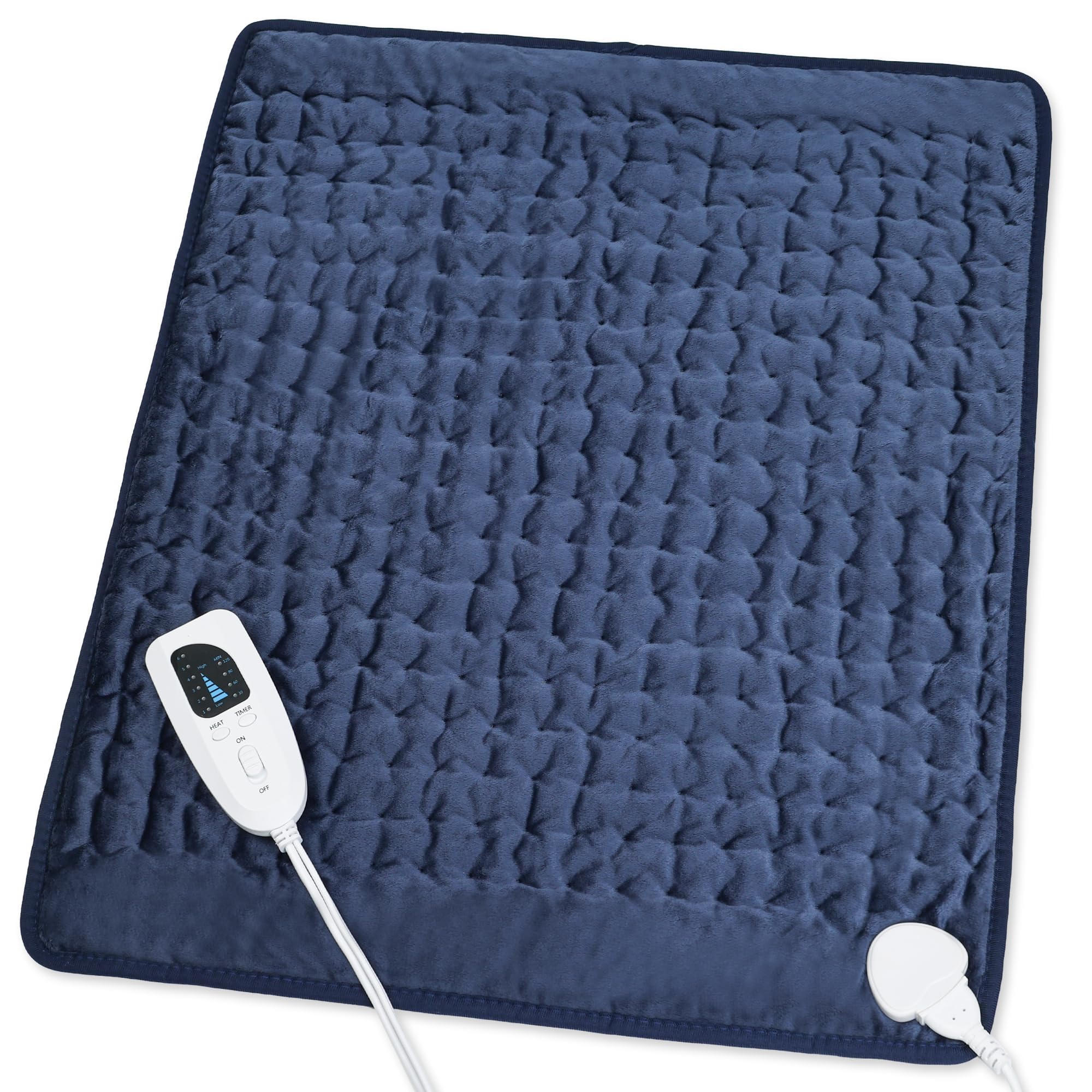 Heating Pad,Heated Blanket,Heating Pad for Back Neck,Silvergray,24x12In | Electric Heating Pad,Dry/Moist Heat Heating Pads,Heating Pads for Shoulder,Abdomen,Knee,Heat Pad for Women Men,Birthday Gift