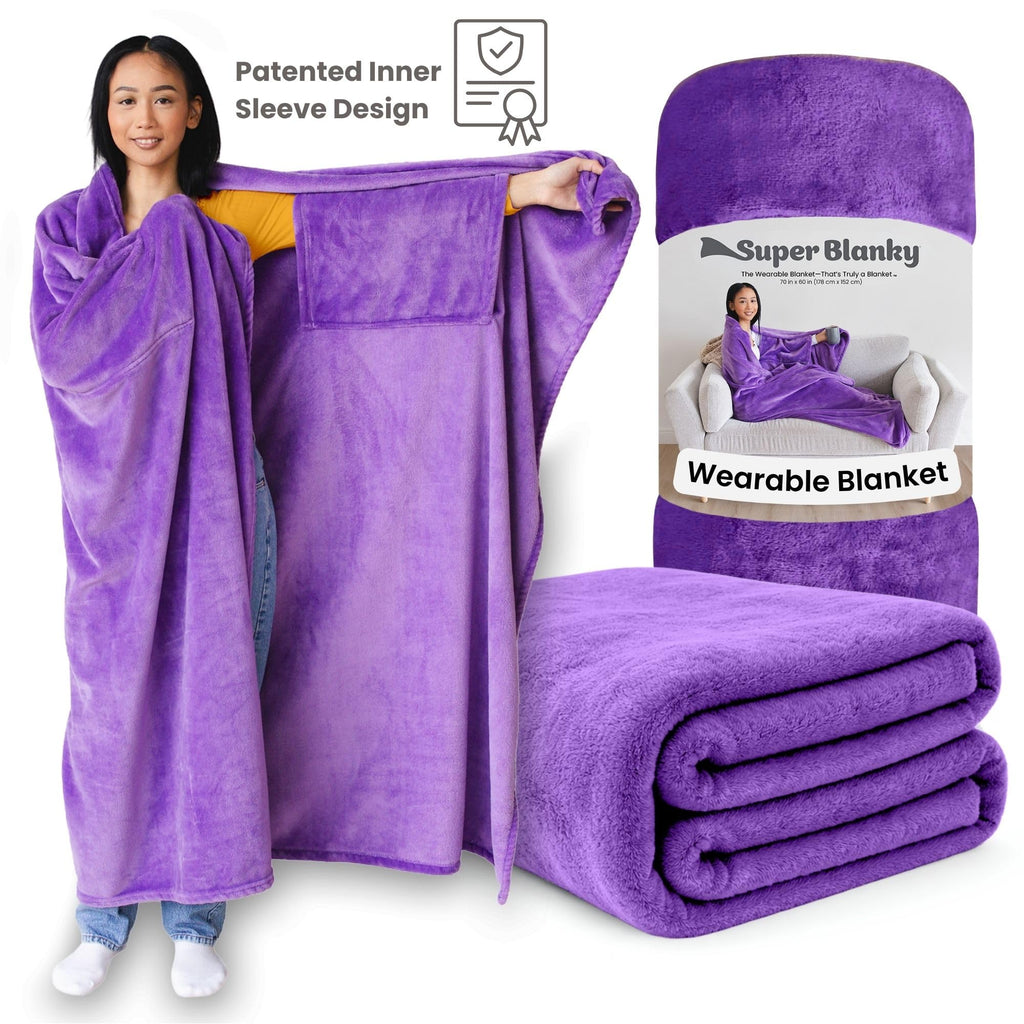 Super Blanky Wearable Blankets for Women & Men, Graduation Day Gift for Her, Cozy Gifts for Women, Wife Birthday Gifts Ideas