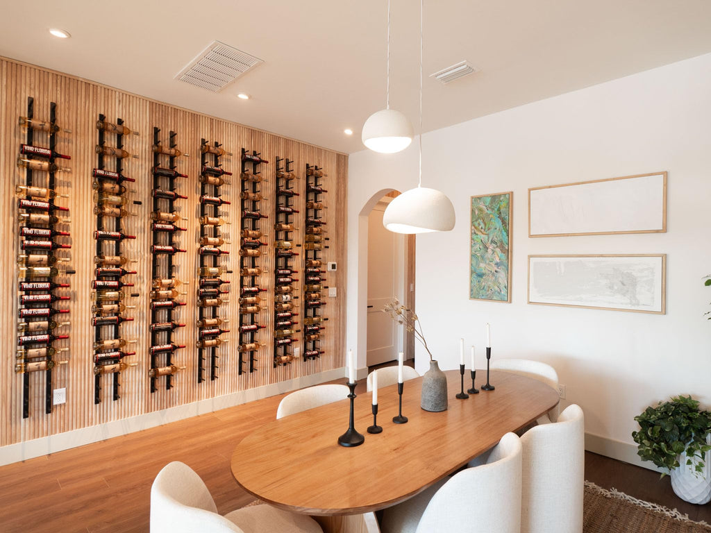 Ultra Wine Racks Wall Mounted Label-Out Wine Racks (4 Foot 2 Deep, Matte Black, 24 Wine Bottles) - Modern Metal Wine Storage, Modular Design for Home Bar, Kitchen, Dining Rooms, & Wine Cellars