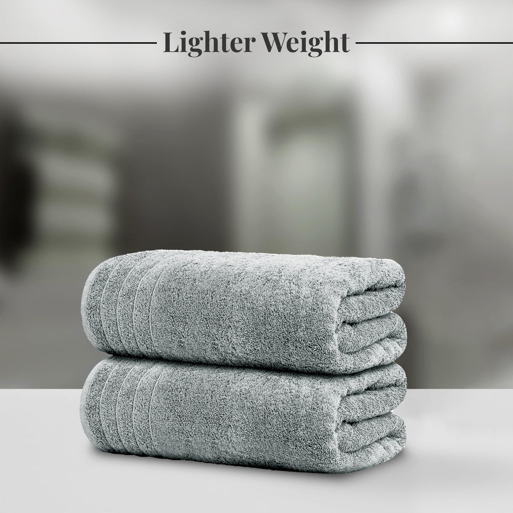Tens Towels Pack of 4 Extra Large Bath Towels 30 x 60 Inches, 100% Cotton, Larger & Lighter Weight, Quicker to Dry, Super Soft and Absorbent, Perfect for Bathroom, Black