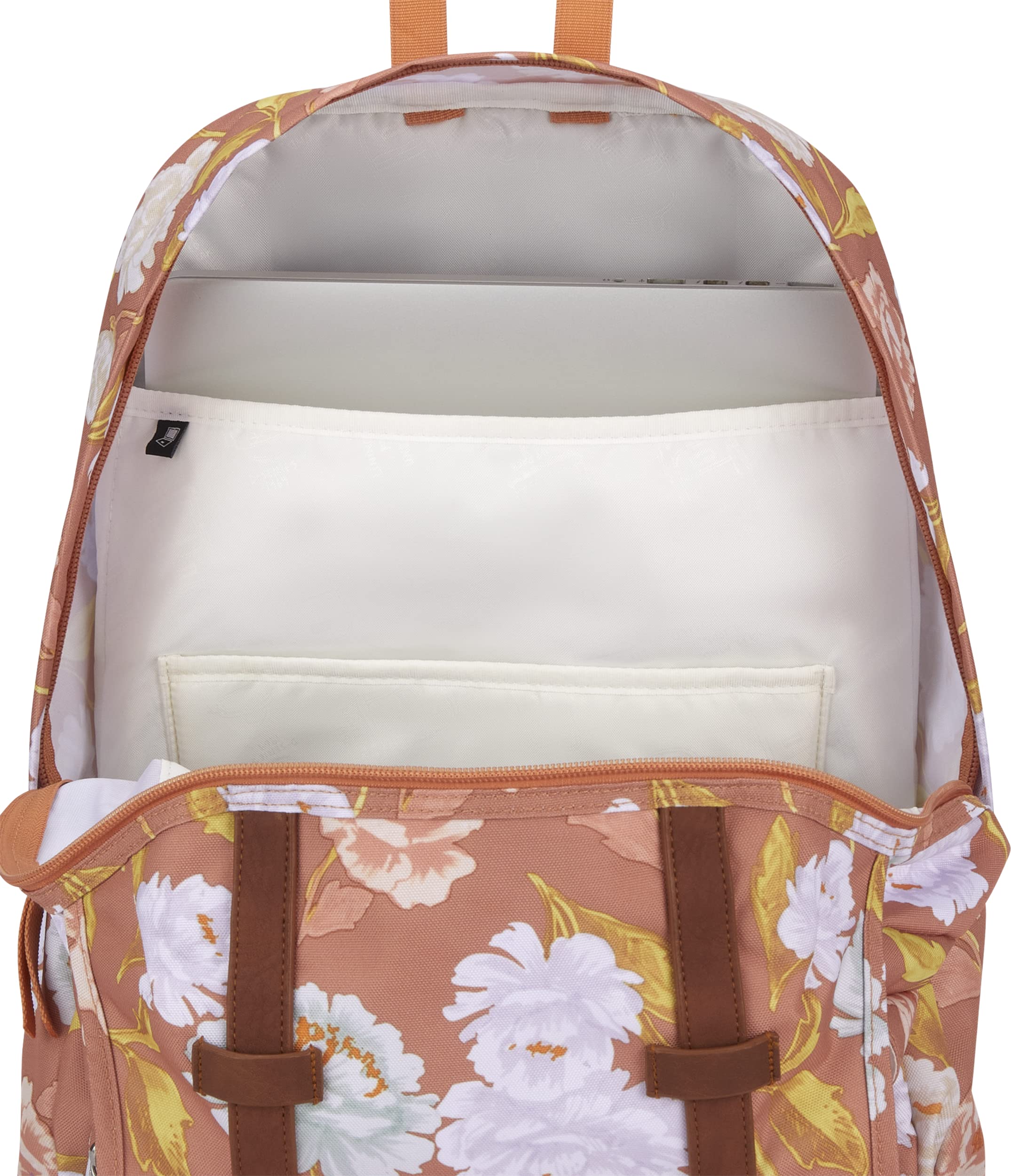 JanSport Cortlandt Laptop Backpack, Misty Rose, 15” Laptop Sleeve-Synthetic Leather Shoulder Computer Bag with Large Compartment, Padded Straps-Book Rucksack for Men, Women