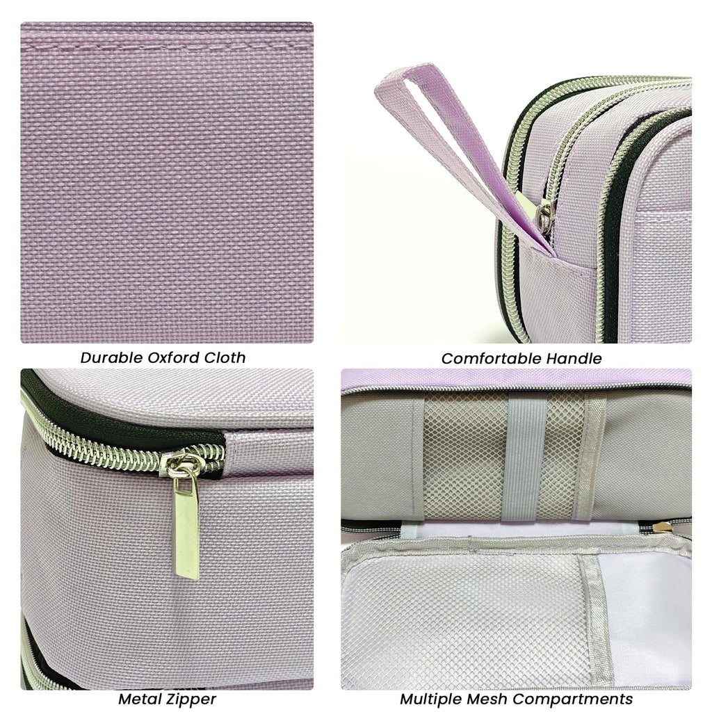 Large Pencil Case Pouch, Extra Big Pencil Bag with 4 Compartments for Kids, Oxford Cloth Pen Bag with Zipper, Pencil Organizer, Cute Aesthetic School Supplies for Teen Girls Boys Adults Pink