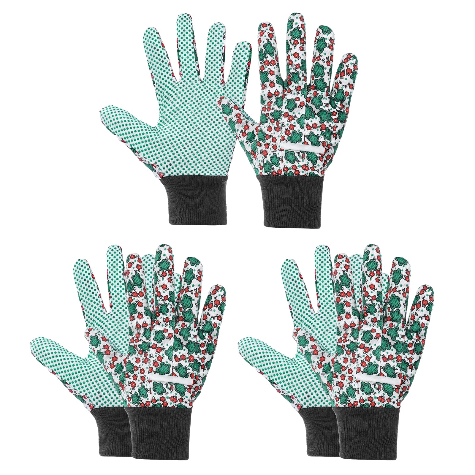 Ainiv Floral Gardening Gloves for Women/Ladies, Non-Slip Garden Work Gloves,Breathable Yard Work Glove Light Working Gloves
