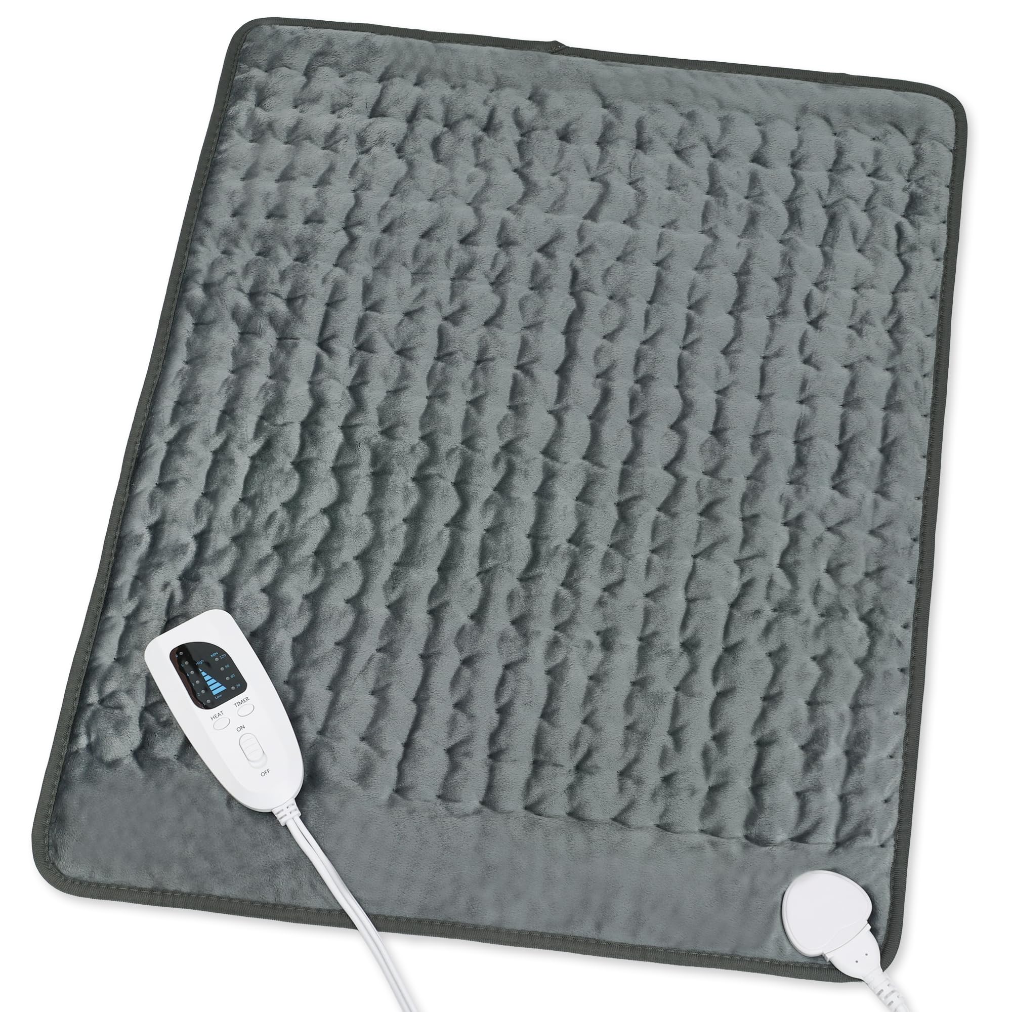 Heating Pad,Heated Blanket,Heating Pad for Back Neck,Silvergray,24x12In | Electric Heating Pad,Dry/Moist Heat Heating Pads,Heating Pads for Shoulder,Abdomen,Knee,Heat Pad for Women Men,Birthday Gift