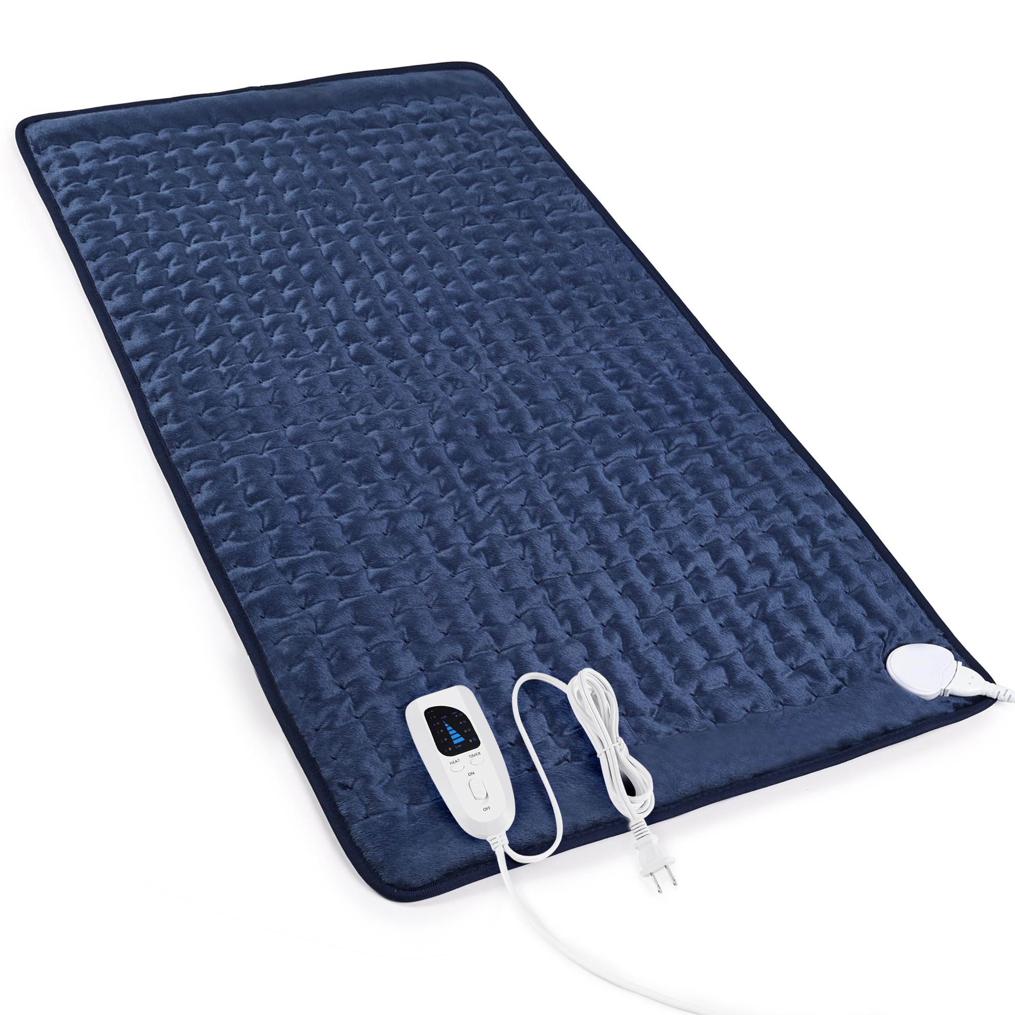 Heating Pad,Heated Blanket,Heating Pad for Back Neck,Silvergray,24x12In | Electric Heating Pad,Dry/Moist Heat Heating Pads,Heating Pads for Shoulder,Abdomen,Knee,Heat Pad for Women Men,Birthday Gift
