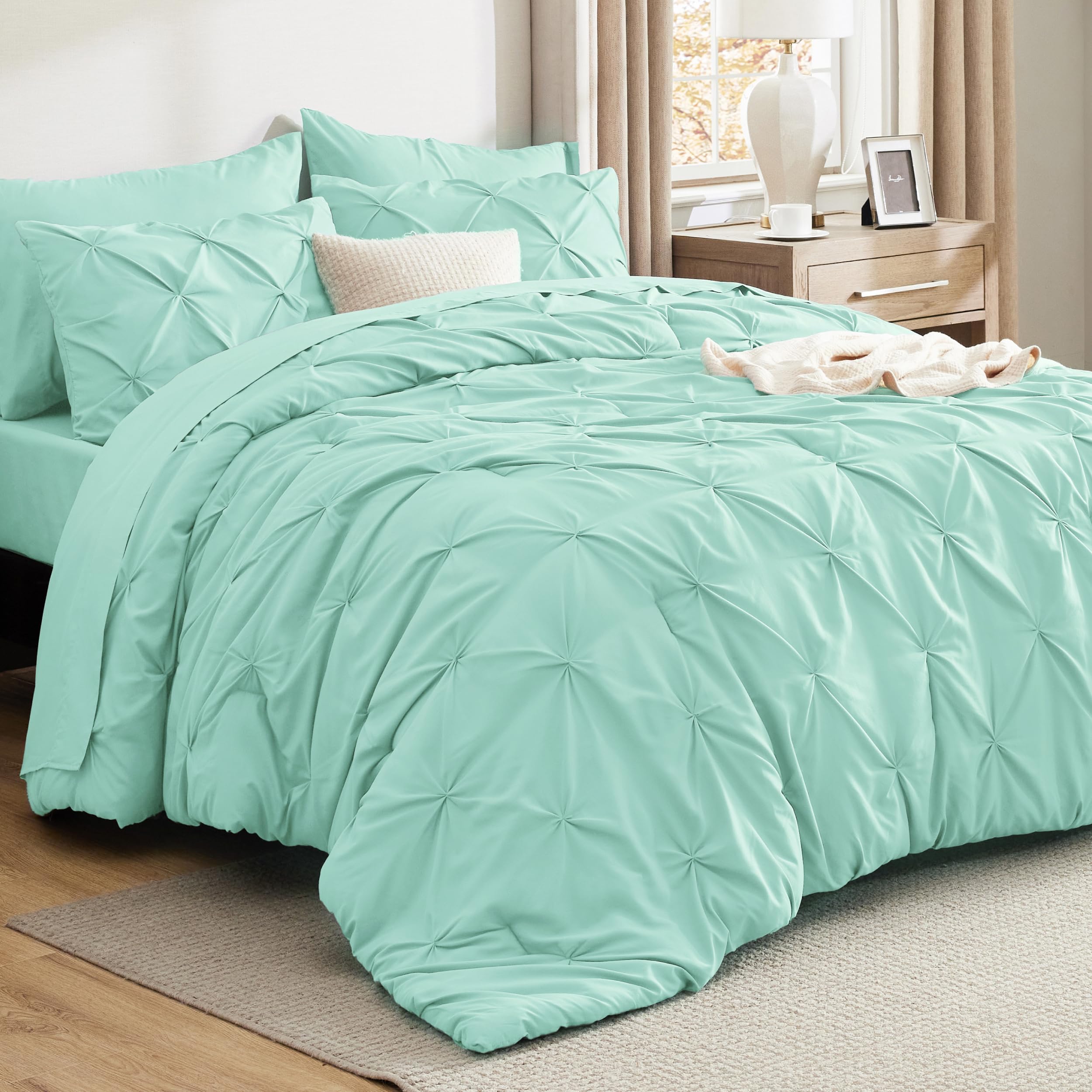 Bedsure Twin XL Comforter Set Pink - Dorm Room Essentials for Girls, Extra Long Twin XL Bedding Set with Sheets, All Season Down Alternative Comforter with Sheets, Pillowcase & Sham