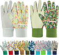 Ainiv Floral Gardening Gloves for Women/Ladies, Non-Slip Garden Work Gloves,Breathable Yard Work Glove Light Working Gloves