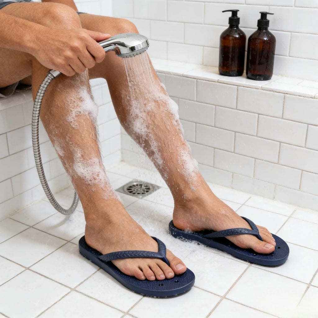 Shower Shoes for Men & Women, Non-Slip Slippers Quickly Drying Sandals, Arch Support Flip Flops for Beach Pool Bath Gym College Dorm