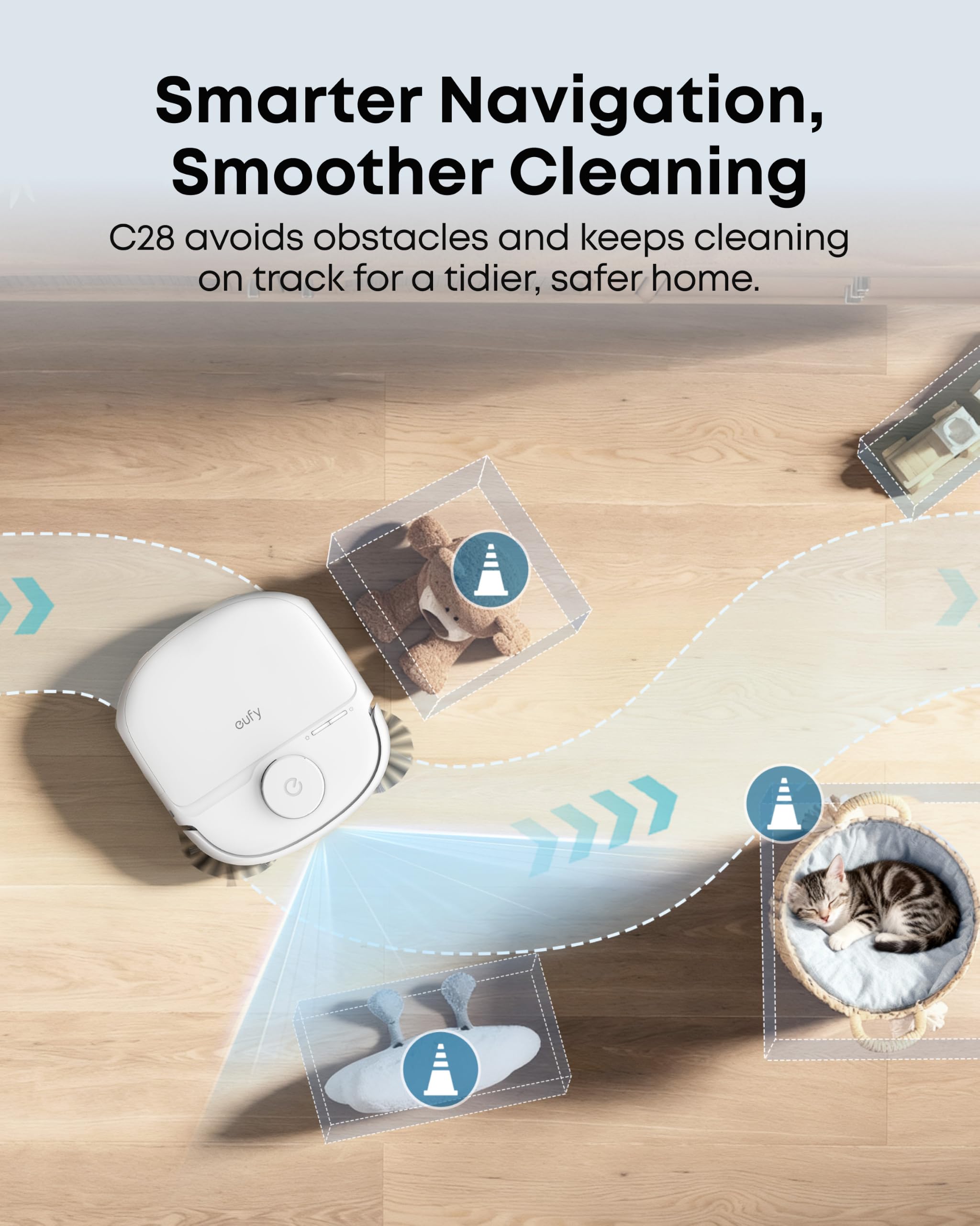 eufy 11S MAX Robot Vacuum Cleaner, Super Thin, Quiet | Self-Charging, Easy to use, Cleans Hard Floors to Medium-Pile Carpets, Black