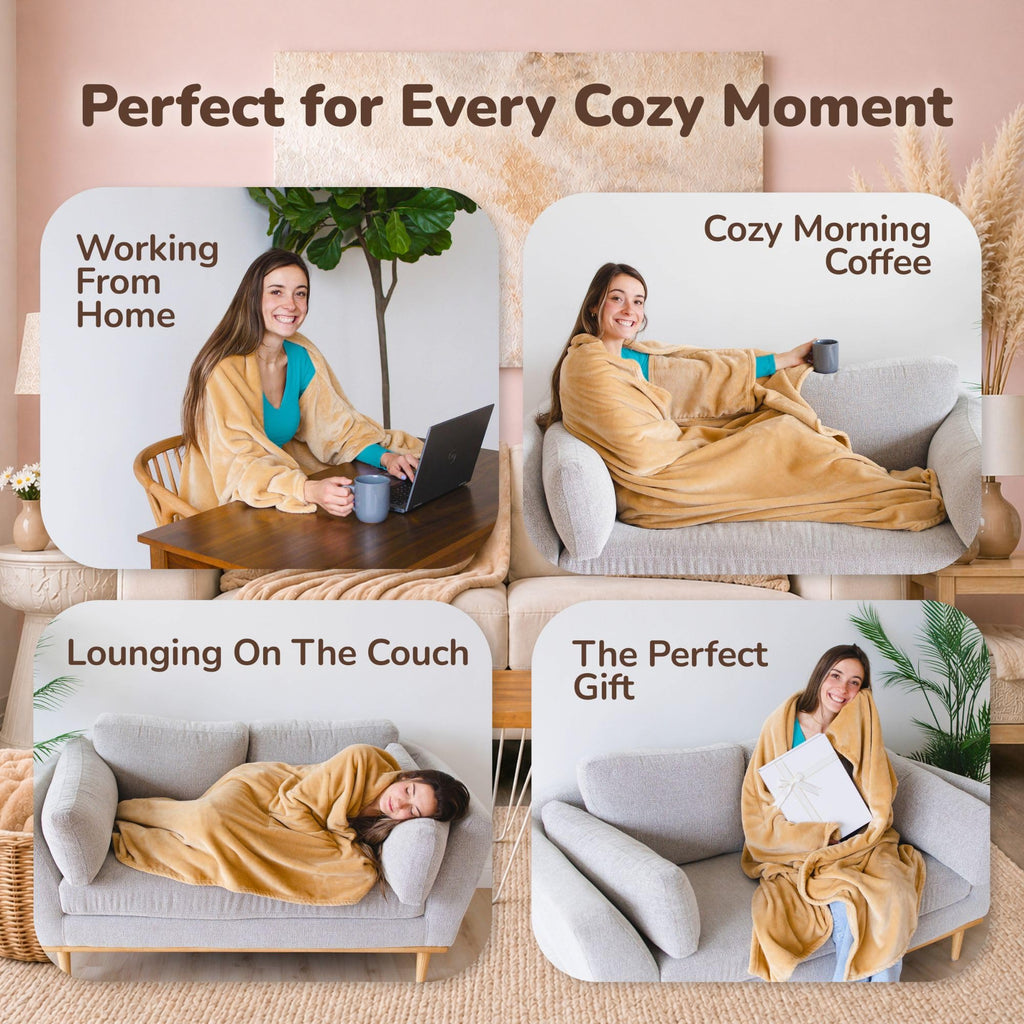 Super Blanky Wearable Blankets for Women & Men, Graduation Day Gift for Her, Cozy Gifts for Women, Wife Birthday Gifts Ideas
