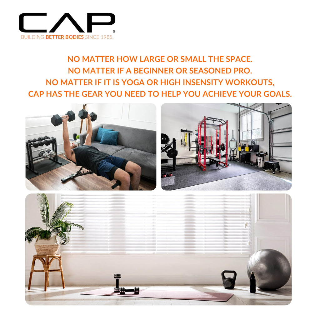 CAP ADJUSTABELL Adjustable Dumbbell Set, Premium Quick Select Adjustable Weights for Strength Training, Singles & Pairs, 12.5 LB, 25 LB & 55 LB, Round & Hex Dumbbells, Multiple Grip Handle Options