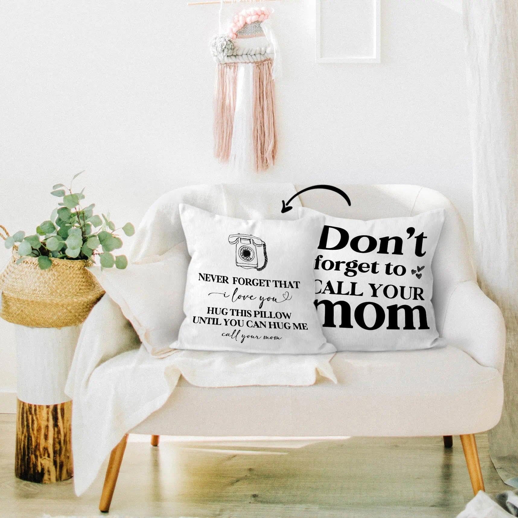 HIWX College Dorm Decor,Funny Have Fun Be Safe Make Good Choices Call Your Mom Decorative 18 x 18 Throw Pillow Cover,Call Your Mom Pillow,Throw Pillows for Dorm Bed Room Student Decor Pillowcase