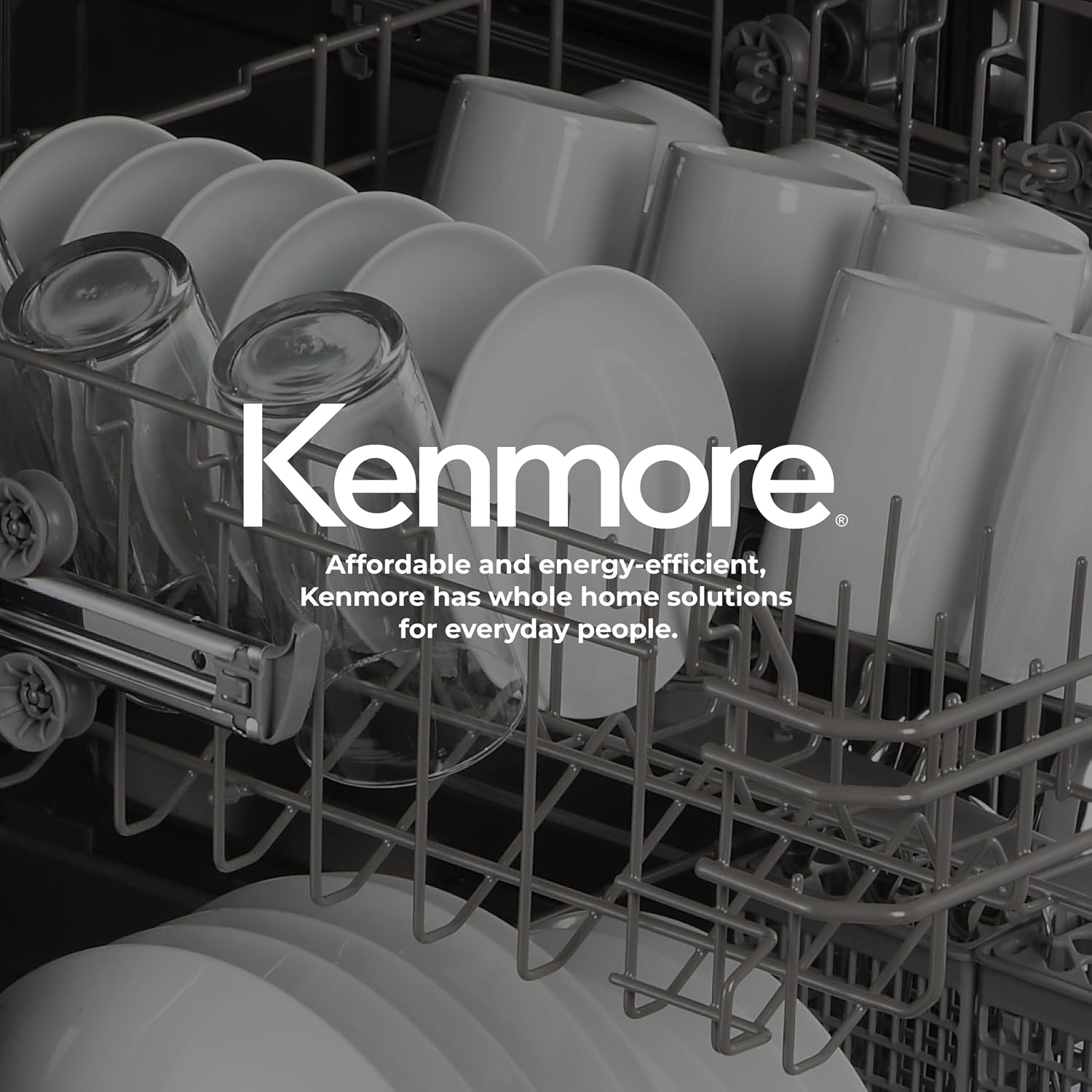 Kenmore 24" Hybrid Tub Dishwasher - Black | 54 DBA - MoreSpace Adjustable Rack, UltraWash, High Temp & SmartWash - 12 Place Settings - ENERGY STAR Certified