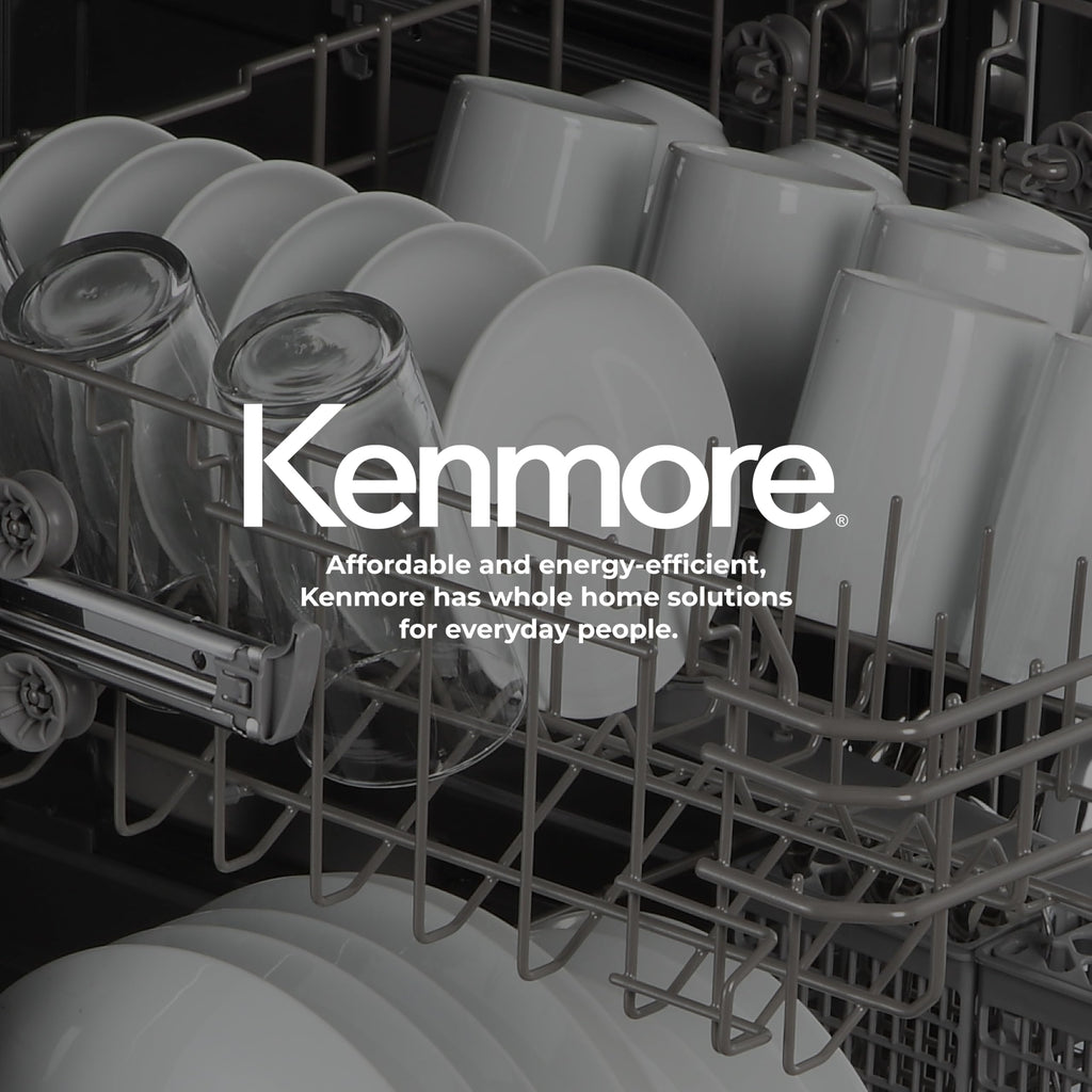 Kenmore 24" Hybrid Tub Dishwasher - Black | 54 DBA - MoreSpace Adjustable Rack, UltraWash, High Temp & SmartWash - 12 Place Settings - ENERGY STAR Certified