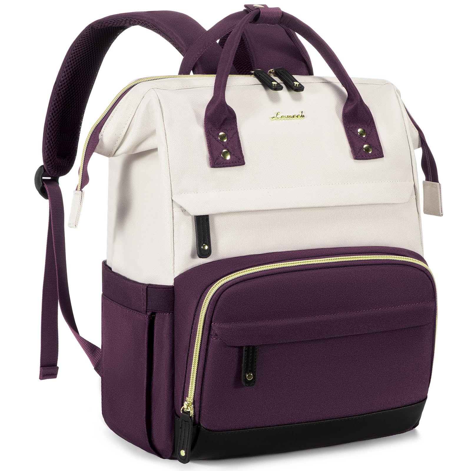 LOVEVOOK Laptop Backpack for Women, 15.6 Inch Work Business Backpacks Purse With Large Capacity, Waterproof Nurse Bag College Bookbag for School, Waterproof Casual Daypack for Travel
