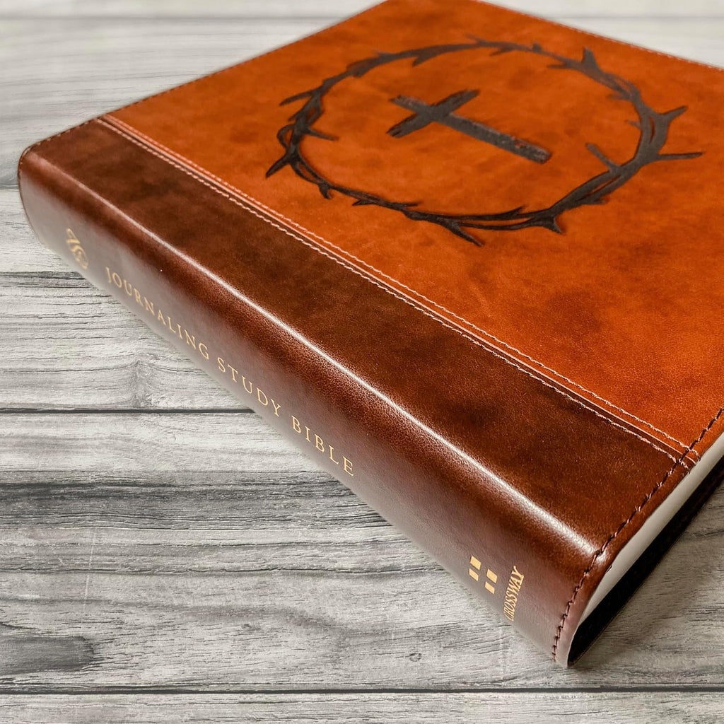 Hand Lettered and Laser Engraved ESV Journaling Study Bible, Personalized Gift, Custom Name Engraving Available