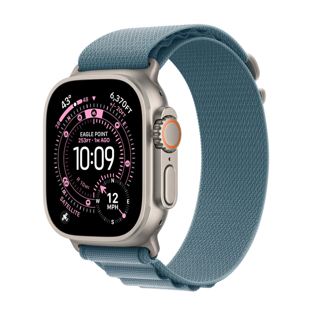 Apple Watch Ultra 3 [GPS + Cellular 49mm] Running & Multisport Smartwatch w/Rugged Titanium Case w/Black/Charcoal Trail Loop - S/M. Satellite Communications, Advanced Health & Fitness Tracking