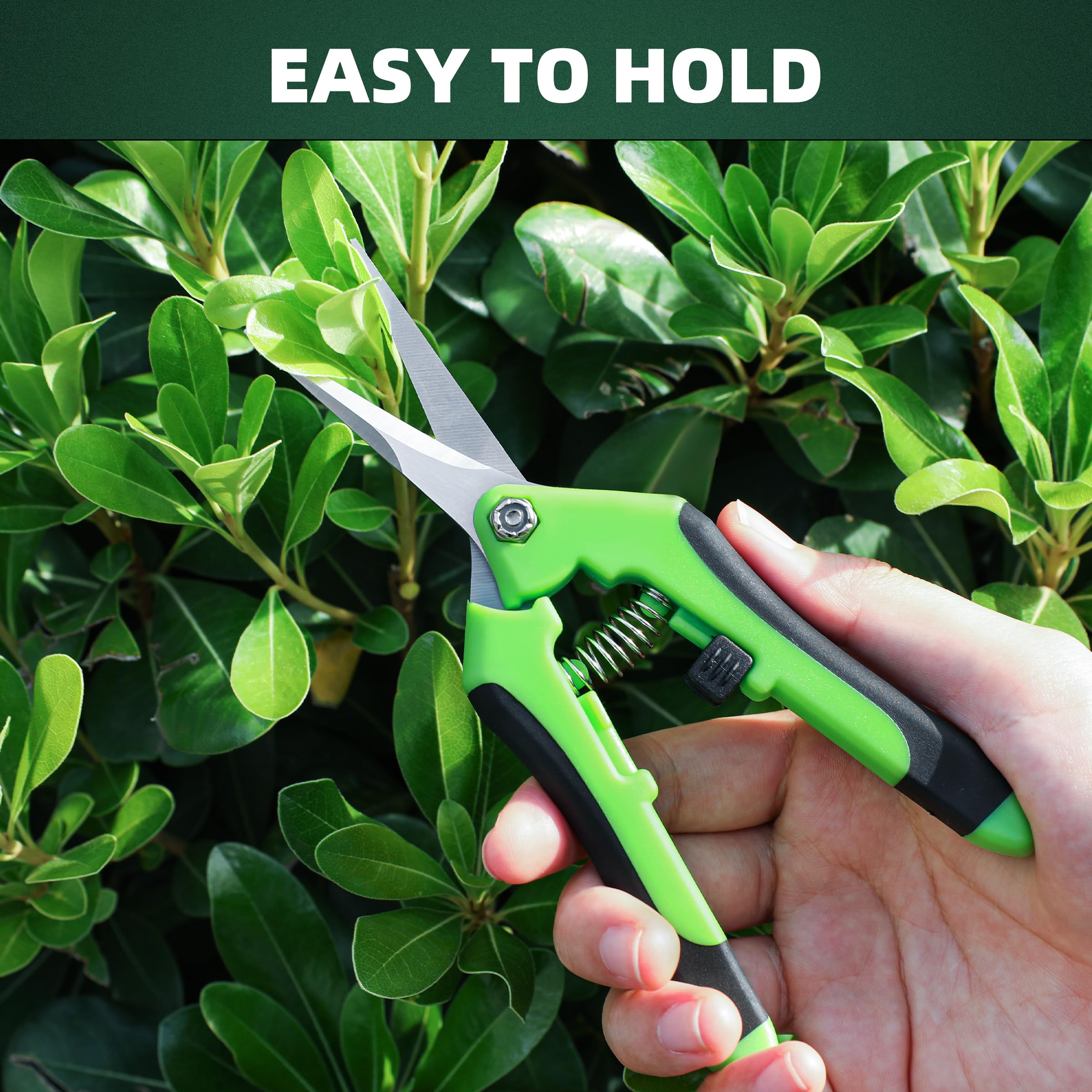 EWPJDK 3 Pack Garden Pruning Shears, Stainless Steel Shears, Gardening Shears, Scissors, Garden Clippers, Pruning Snips, Pruning Shears for Gardening Tools
