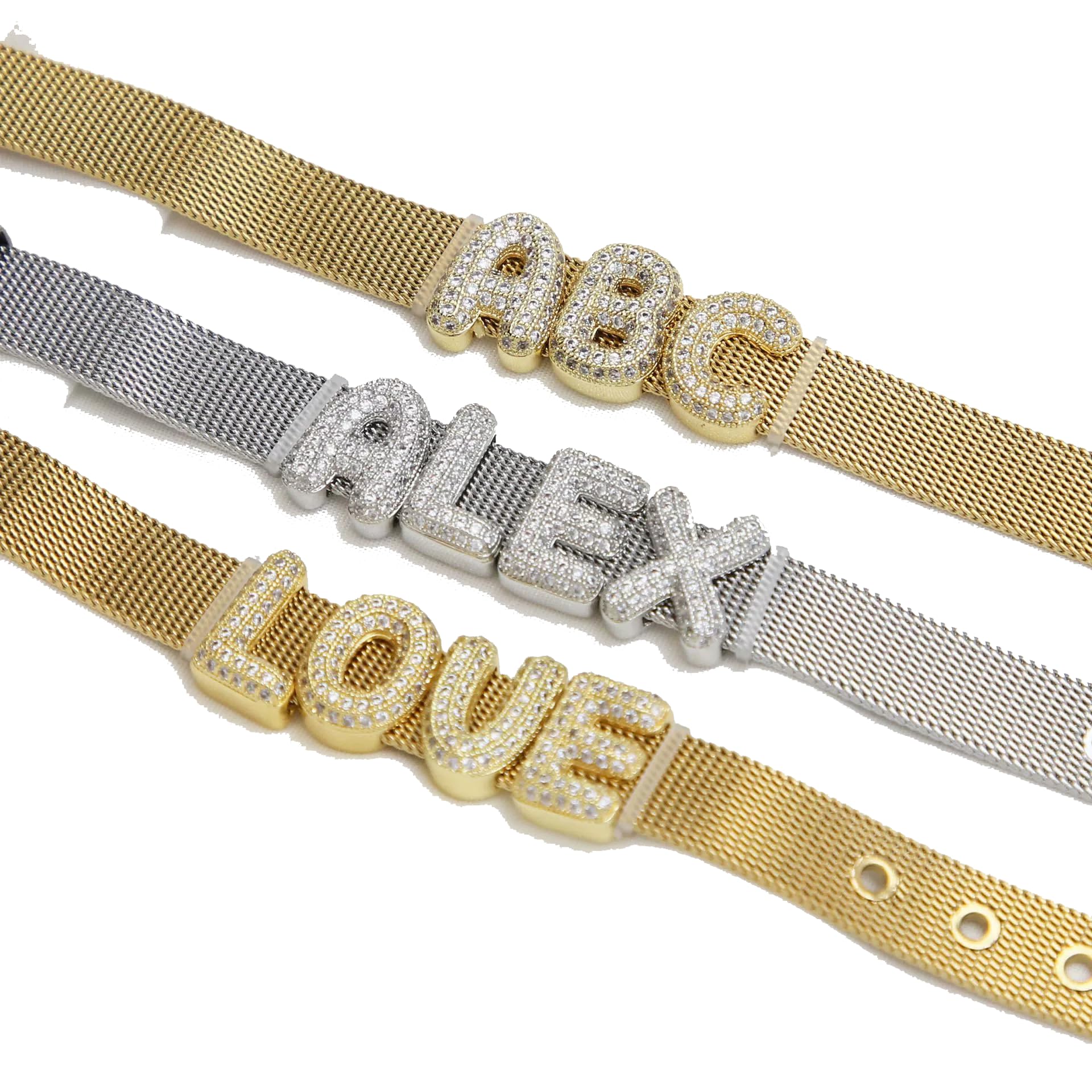 Personalized Name Bracelet for Women | Custom Bubble Letter, Jewelry Gift for Mom, Bridesmaid, Girlfriend
