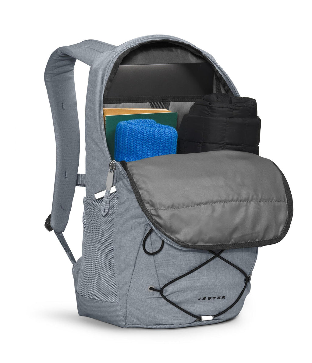 The North Face Jester Everyday Laptop Backpack - Commuter Daypack, Water Repellent, Laptop Sleeve, TNF Black-NPF, One Size | 28L recycled polyester with DWR finish, padded 16 in sleeve, chiropractor-endorsed FlexVent suspension, bottle pockets