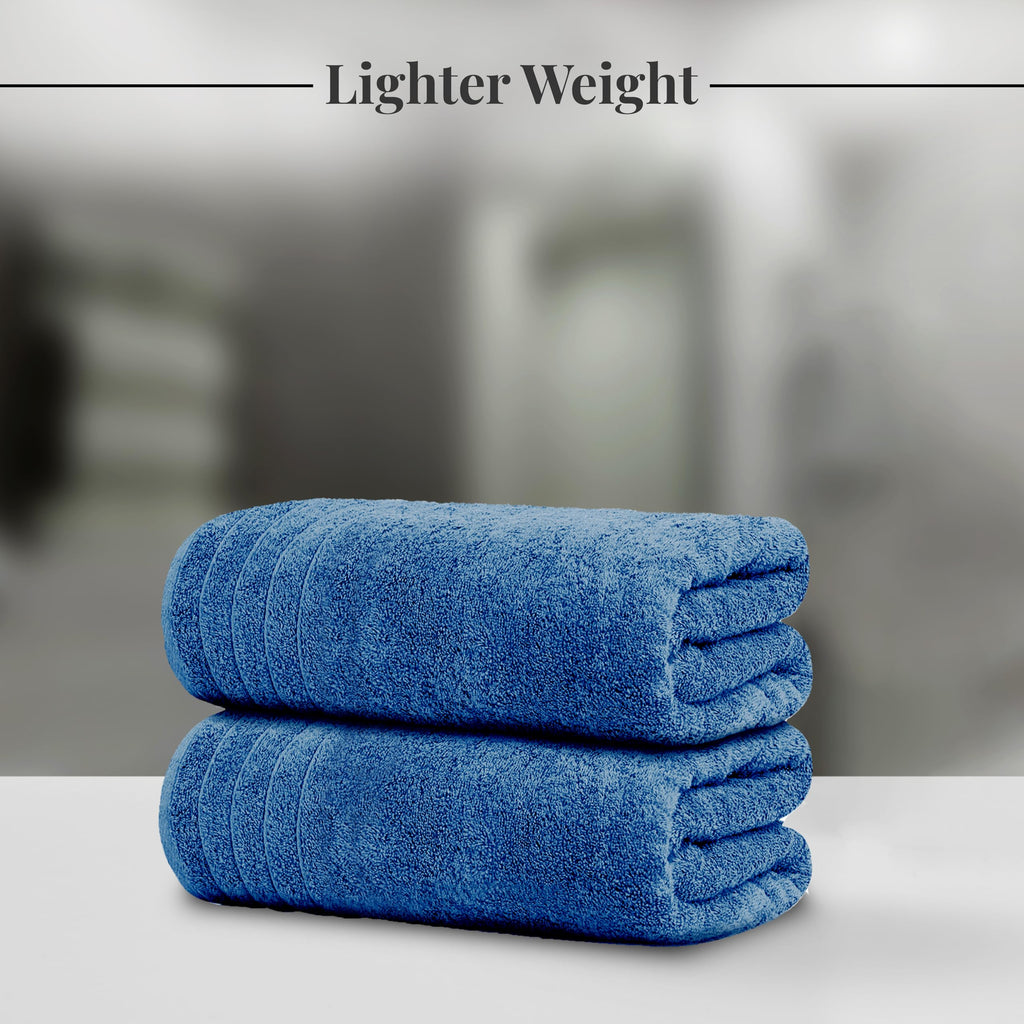 Tens Towels Pack of 4 Extra Large Bath Towels 30 x 60 Inches, 100% Cotton, Larger & Lighter Weight, Quicker to Dry, Super Soft and Absorbent, Perfect for Bathroom, Black