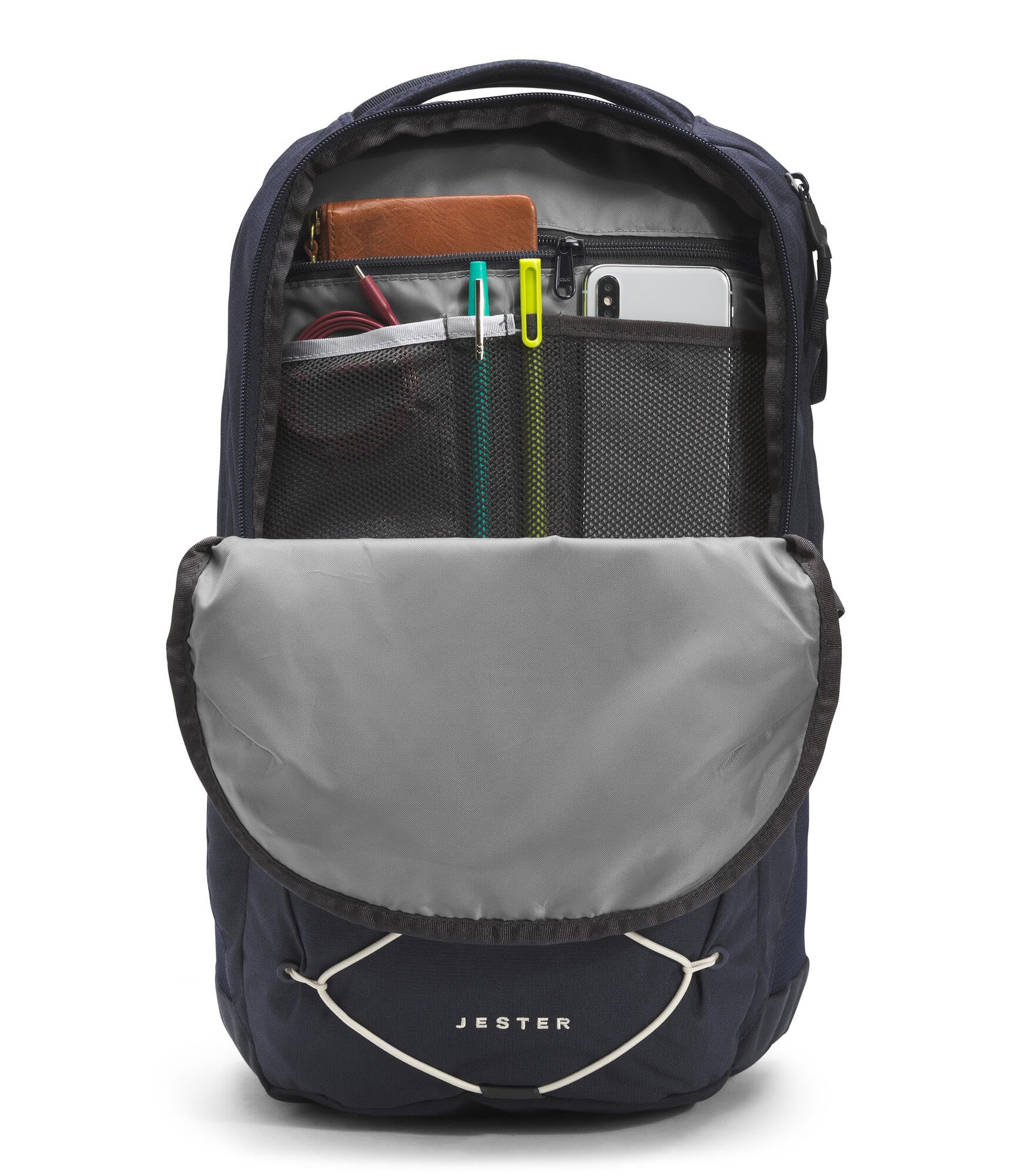 The North Face Jester Everyday Laptop Backpack - Commuter Daypack, Water Repellent, Laptop Sleeve, TNF Black-NPF, One Size | 28L recycled polyester with DWR finish, padded 16 in sleeve, chiropractor-endorsed FlexVent suspension, bottle pockets