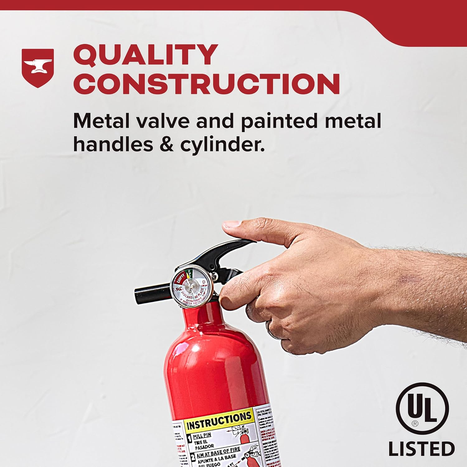 Kidde Basic 110 Fire Extinguisher for Home, 1-A:10-B:C, FA110G, 1 Pack | Residential Multi-Purpose Extinguisher for Small Common Household Fires, 2.5 lb. Dry Chemical
