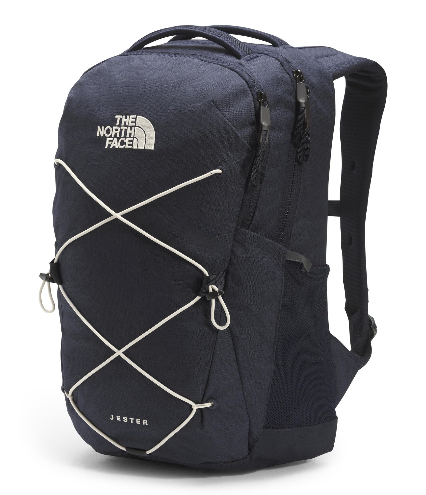 The North Face Jester Everyday Laptop Backpack - Commuter Daypack, Water Repellent, Laptop Sleeve, TNF Black-NPF, One Size | 28L recycled polyester with DWR finish, padded 16 in sleeve, chiropractor-endorsed FlexVent suspension, bottle pockets