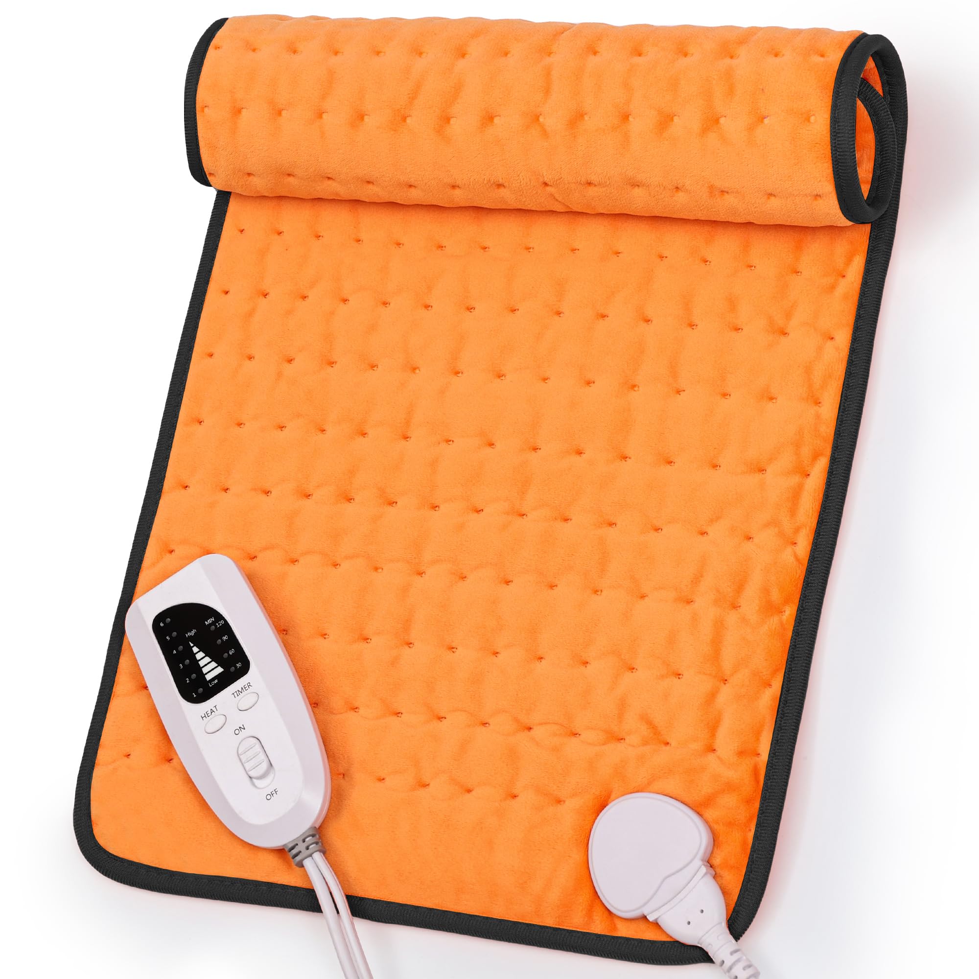 Heating Pad,Heated Blanket,Heating Pad for Back Neck,Silvergray,24x12In | Electric Heating Pad,Dry/Moist Heat Heating Pads,Heating Pads for Shoulder,Abdomen,Knee,Heat Pad for Women Men,Birthday Gift