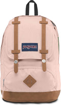 JanSport Cortlandt Laptop Backpack, Misty Rose, 15” Laptop Sleeve-Synthetic Leather Shoulder Computer Bag with Large Compartment, Padded Straps-Book Rucksack for Men, Women
