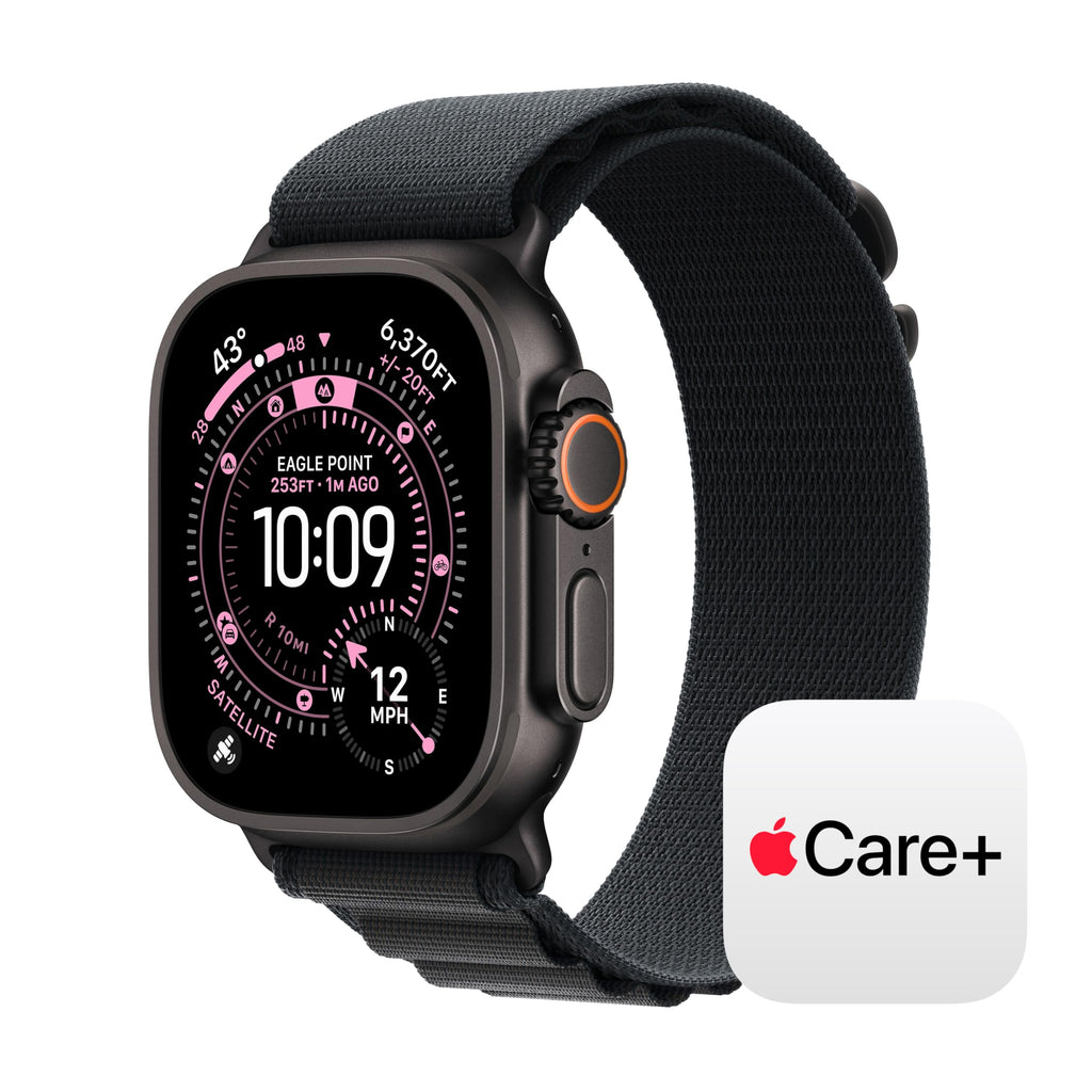 Apple Watch Ultra 3 [GPS + Cellular 49mm] Running & Multisport Smartwatch w/Rugged Titanium Case w/Black/Charcoal Trail Loop - S/M. Satellite Communications, Advanced Health & Fitness Tracking