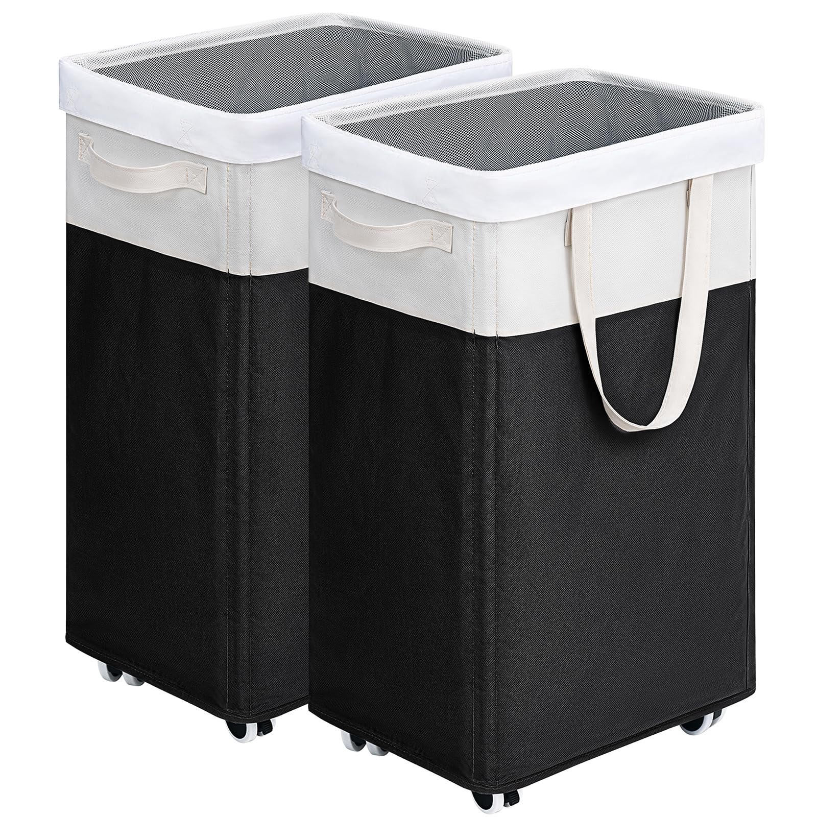 Goodpick Pink Laundry Basket with Wheels, Dorm Room Essentials for Girls, 75L Collapsible Laundry Basket, Laundry Hamper with Handle for College Dorm