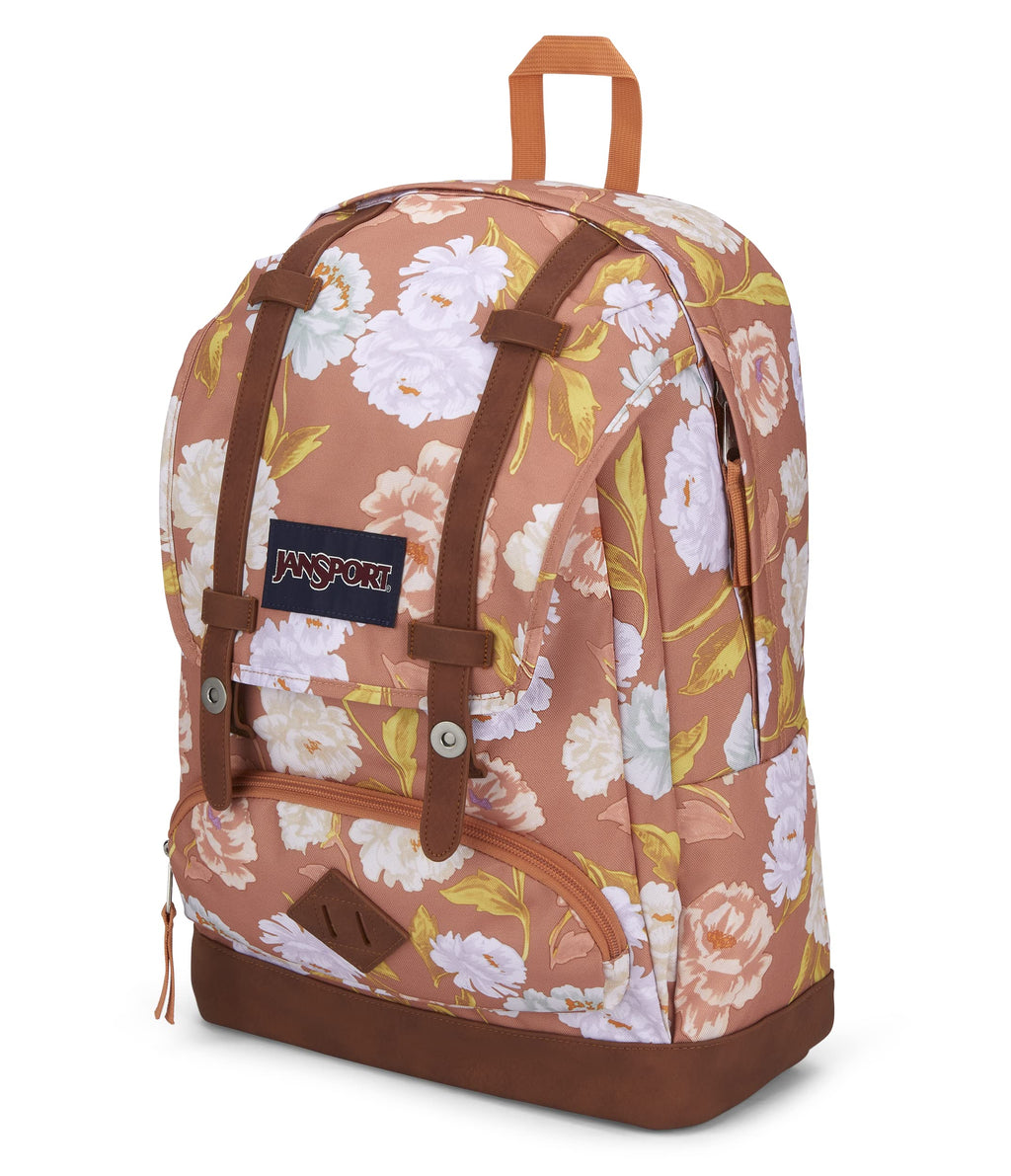 JanSport Cortlandt Laptop Backpack, Misty Rose, 15” Laptop Sleeve-Synthetic Leather Shoulder Computer Bag with Large Compartment, Padded Straps-Book Rucksack for Men, Women