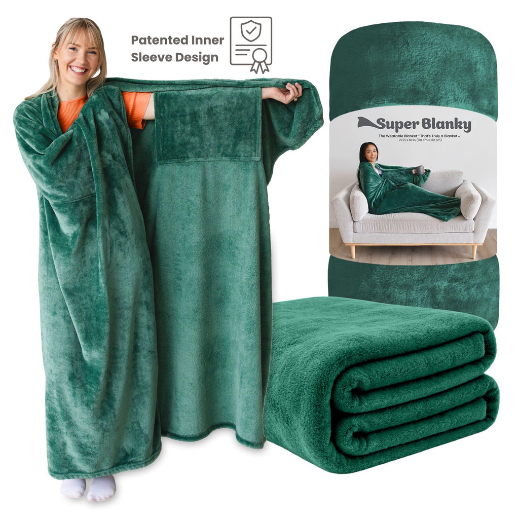 Super Blanky Wearable Blankets for Women & Men, Graduation Day Gift for Her, Cozy Gifts for Women, Wife Birthday Gifts Ideas