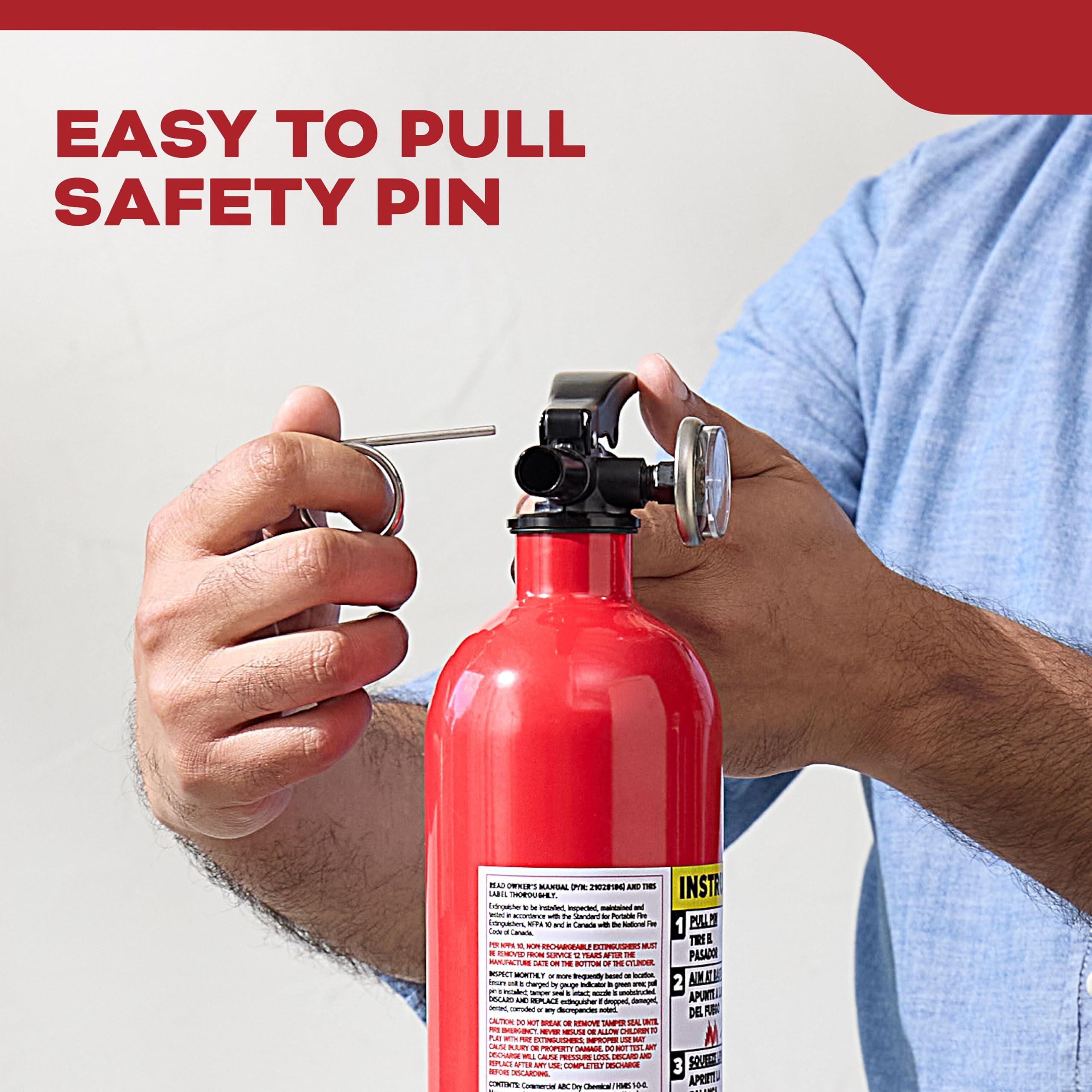 Kidde Basic 110 Fire Extinguisher for Home, 1-A:10-B:C, FA110G, 1 Pack | Residential Multi-Purpose Extinguisher for Small Common Household Fires, 2.5 lb. Dry Chemical