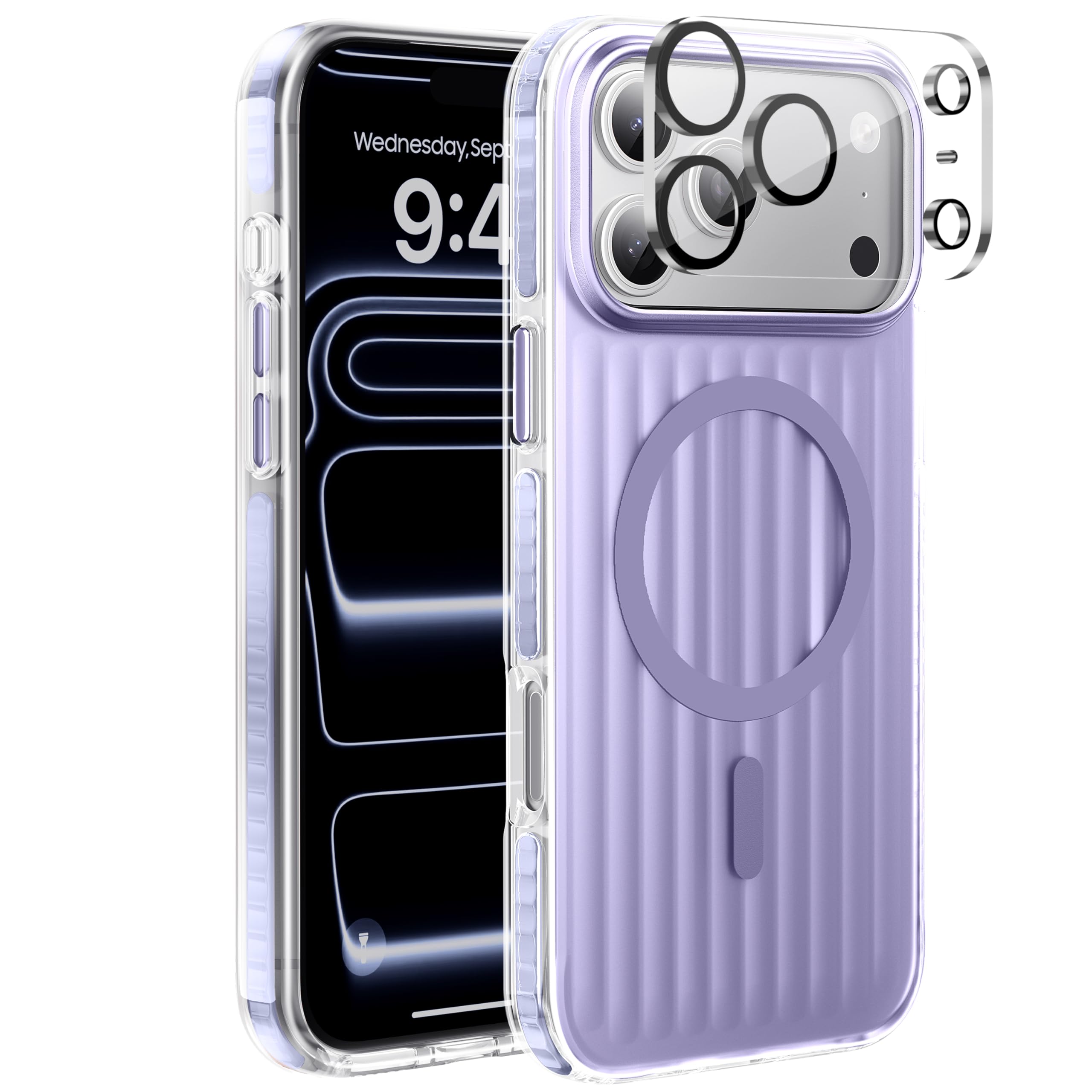 for iPhone 17 Pro Max case with Camera Lens Protector[10Ft Military-Grade Protection] Compatible with fit MagSafe Shockproof Slim Thin Cover case for iPhone 17 Pro Max 6.9 inch, Orange Bumper