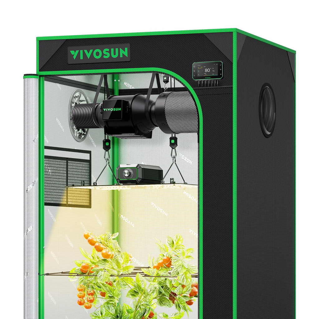 VIVOSUN Smart Grow Tent Kit 2x4, 2-Plant WiFi-Integrated Grow System | including 200W Full Spectrum LED,Automatic Control with GrowHub E42A+, Efficient Ventilation System,48x24x60" Grow Tent