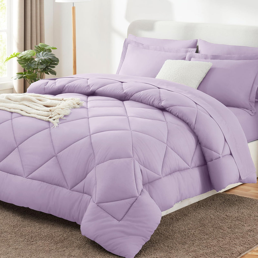 CozyLux Twin XL Comforter Set Black - 5 Pieces Twin Extra Long Bed in a Bag for College Dorm, All Season Bedding Set for Girls and Boys, Soft Bed Set with Comforter, Sheets, Pillowcase & Sham