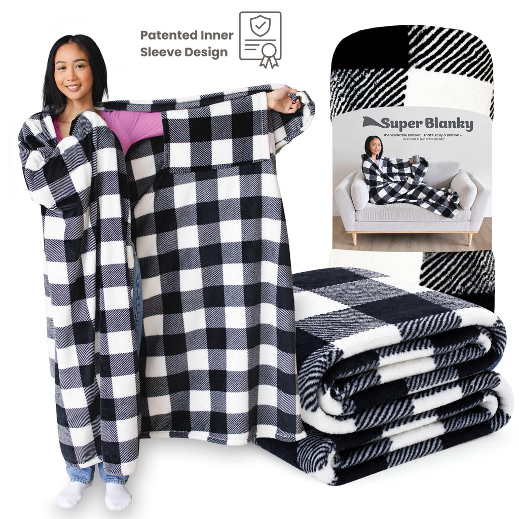 Super Blanky Wearable Blankets for Women & Men, Graduation Day Gift for Her, Cozy Gifts for Women, Wife Birthday Gifts Ideas