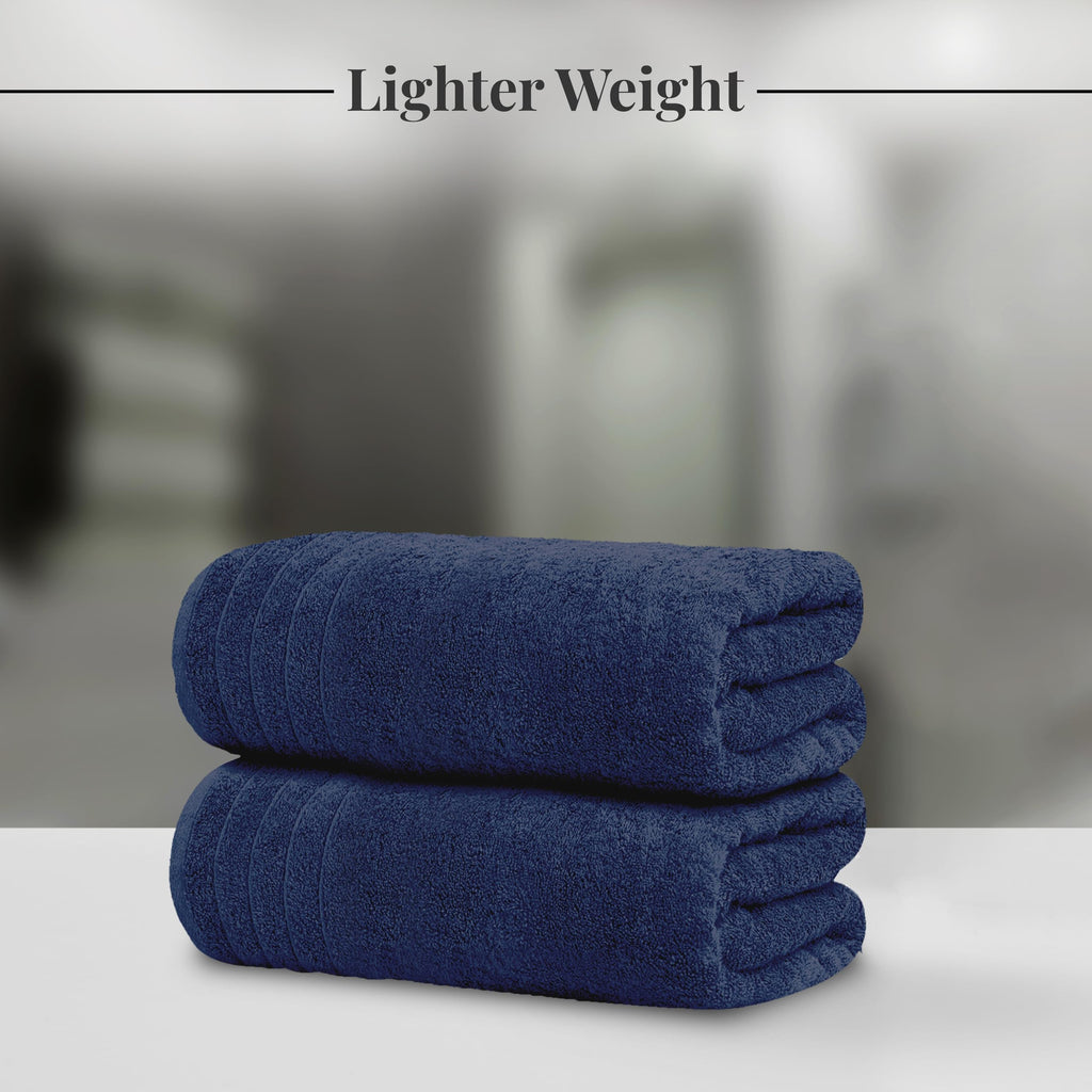 Tens Towels Pack of 4 Extra Large Bath Towels 30 x 60 Inches, 100% Cotton, Larger & Lighter Weight, Quicker to Dry, Super Soft and Absorbent, Perfect for Bathroom, Black