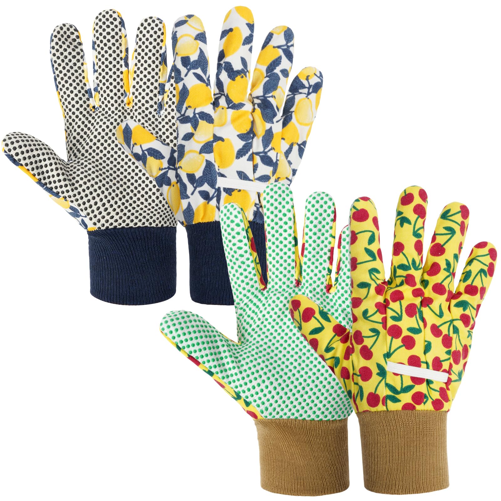Ainiv Floral Gardening Gloves for Women/Ladies, Non-Slip Garden Work Gloves,Breathable Yard Work Glove Light Working Gloves
