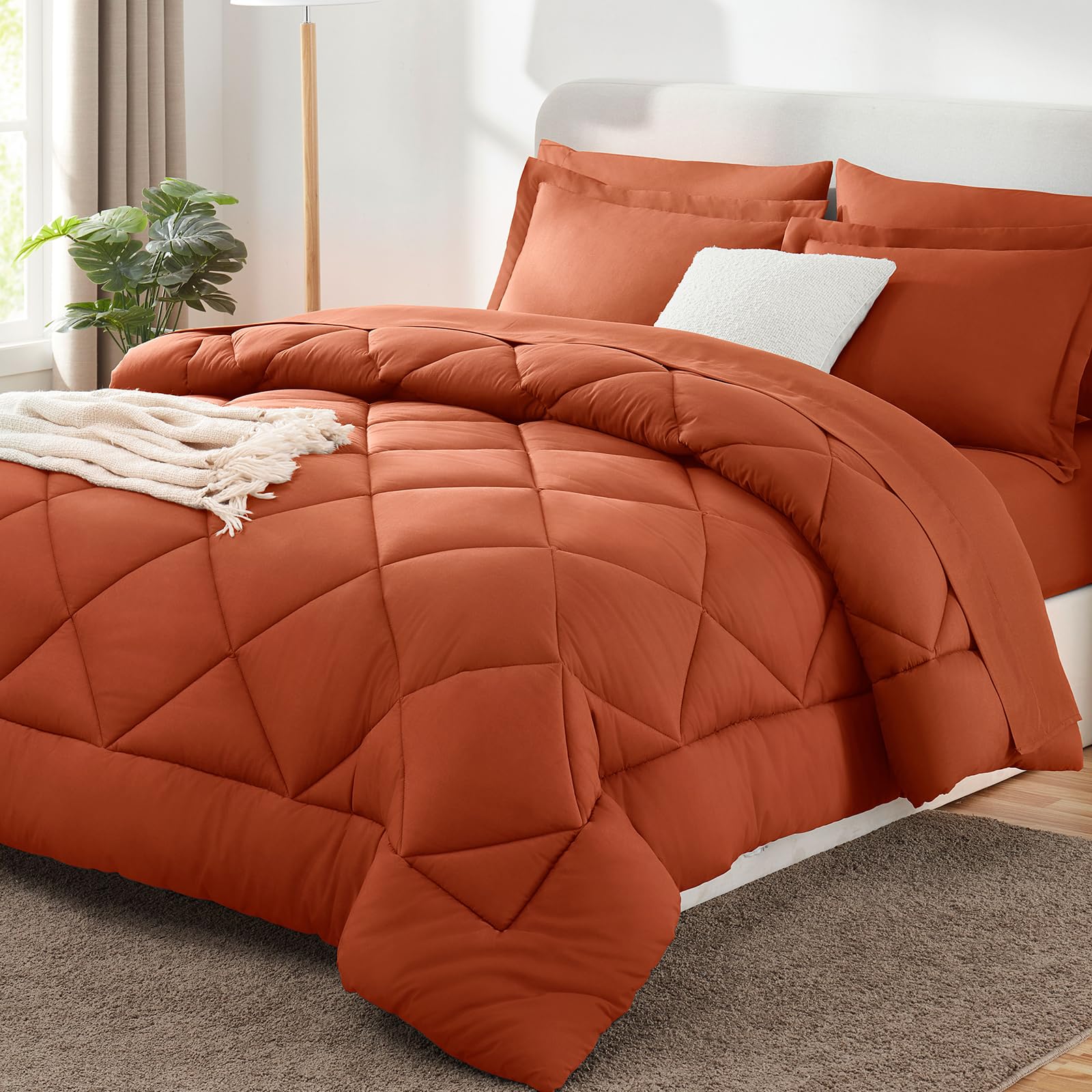 CozyLux Twin XL Comforter Set Black - 5 Pieces Twin Extra Long Bed in a Bag for College Dorm, All Season Bedding Set for Girls and Boys, Soft Bed Set with Comforter, Sheets, Pillowcase & Sham