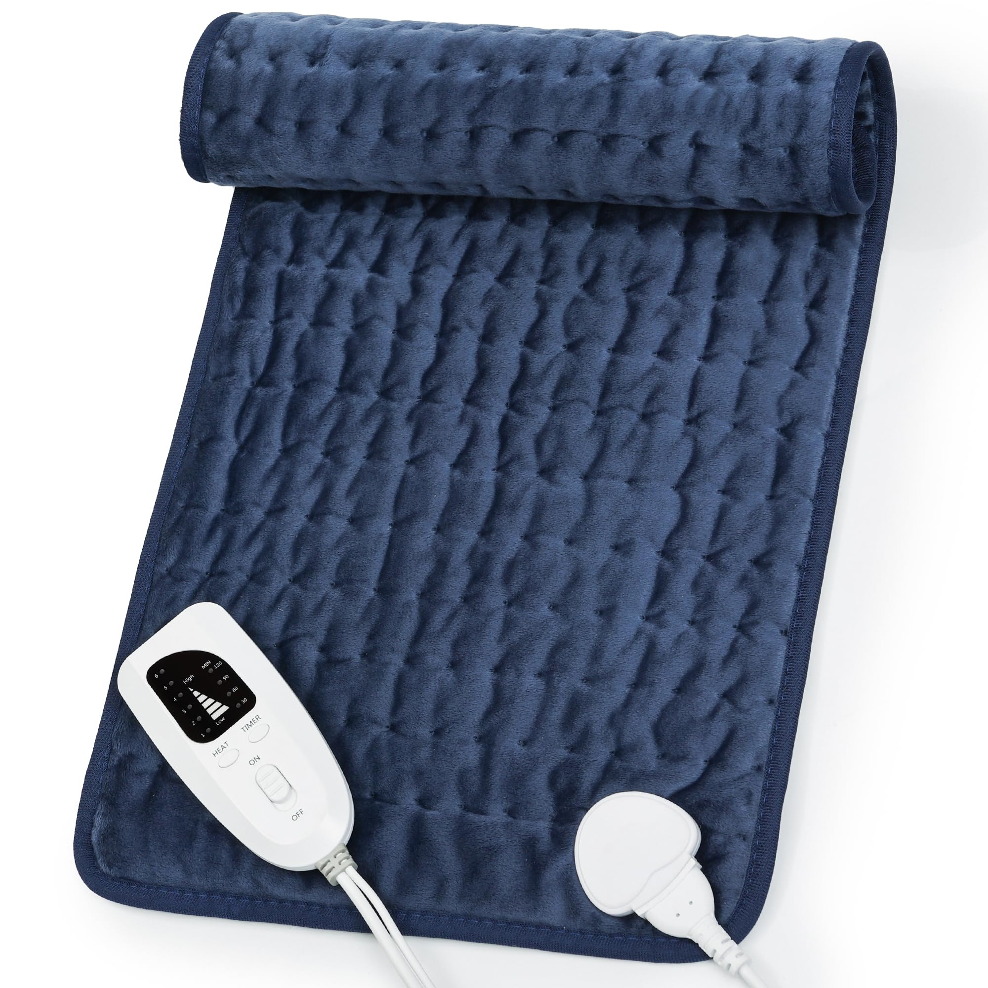 Heating Pad,Heated Blanket,Heating Pad for Back Neck,Silvergray,24x12In | Electric Heating Pad,Dry/Moist Heat Heating Pads,Heating Pads for Shoulder,Abdomen,Knee,Heat Pad for Women Men,Birthday Gift