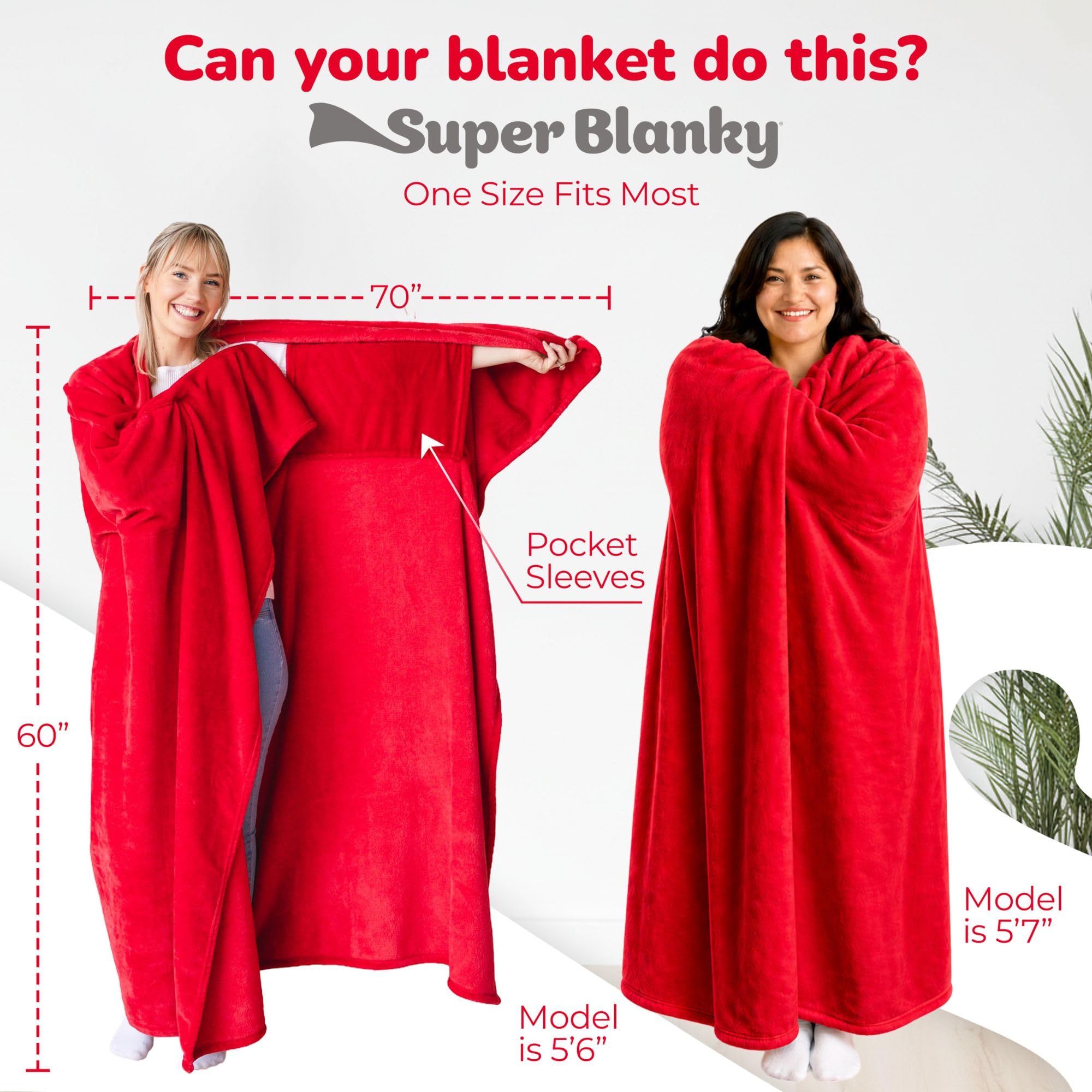 Super Blanky Wearable Blankets for Women & Men, Graduation Day Gift for Her, Cozy Gifts for Women, Wife Birthday Gifts Ideas