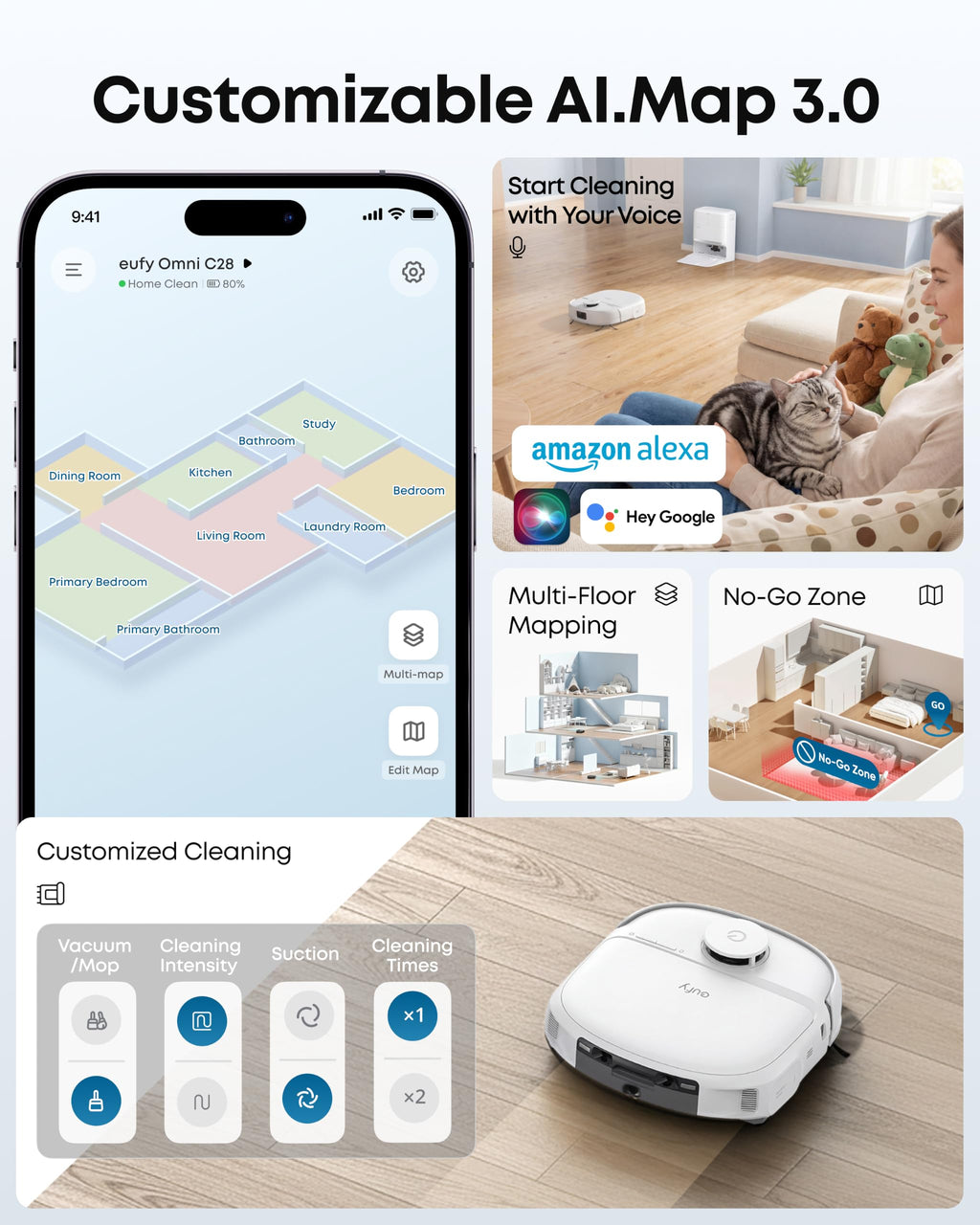 eufy 11S MAX Robot Vacuum Cleaner, Super Thin, Quiet | Self-Charging, Easy to use, Cleans Hard Floors to Medium-Pile Carpets, Black