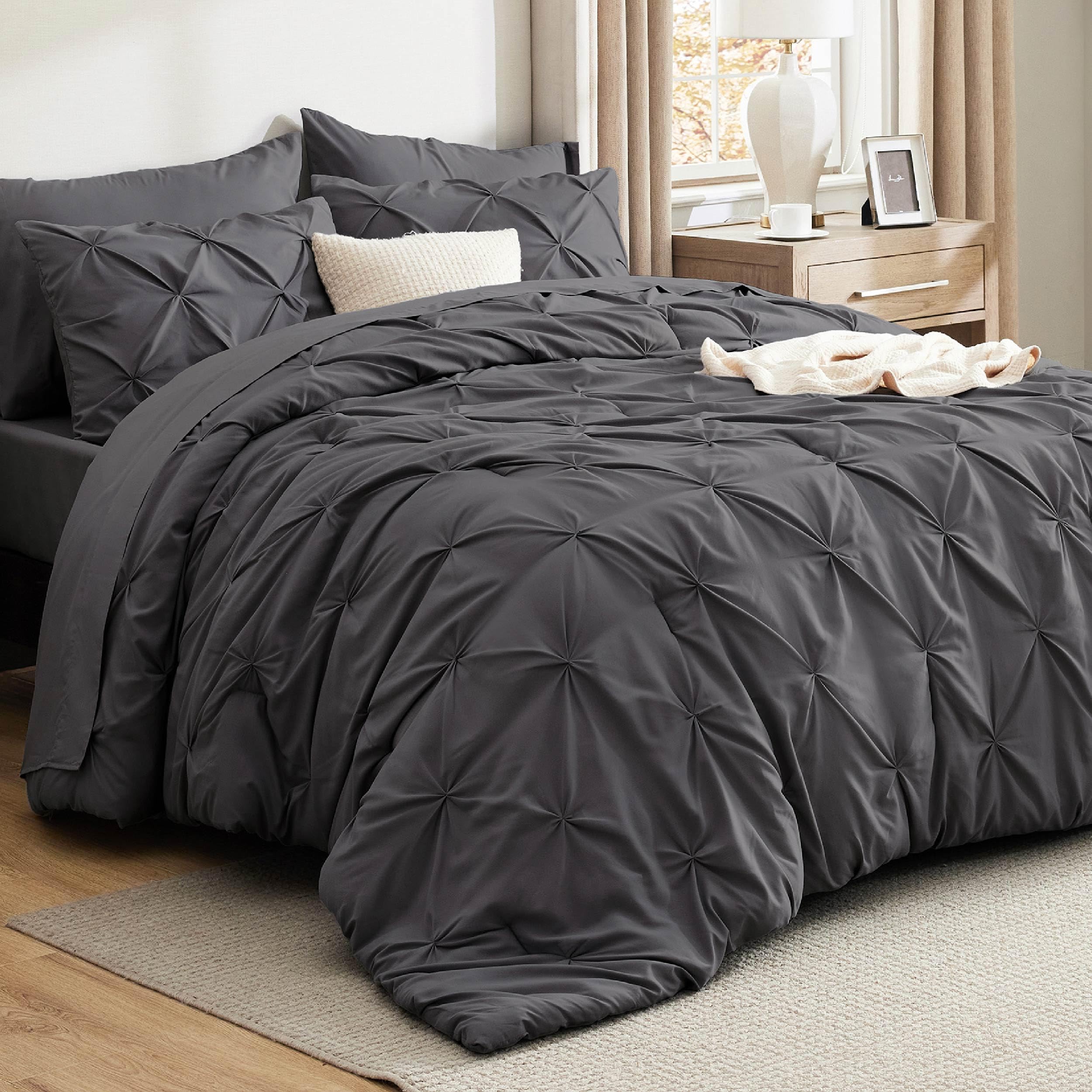 Bedsure Twin XL Comforter Set Pink - Dorm Room Essentials for Girls, Extra Long Twin XL Bedding Set with Sheets, All Season Down Alternative Comforter with Sheets, Pillowcase & Sham