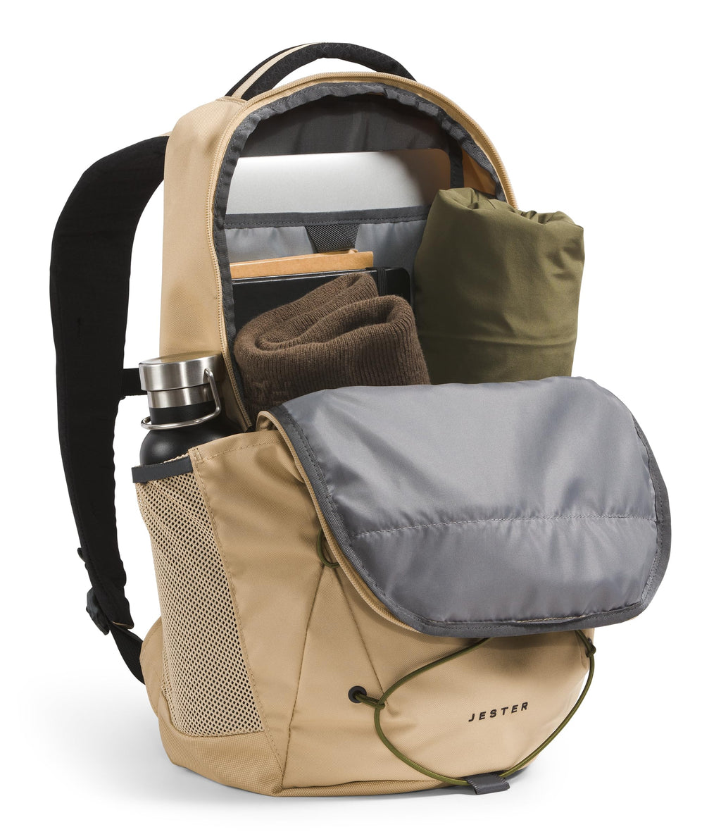 The North Face Jester Everyday Laptop Backpack - Commuter Daypack, Water Repellent, Laptop Sleeve, TNF Black-NPF, One Size | 28L recycled polyester with DWR finish, padded 16 in sleeve, chiropractor-endorsed FlexVent suspension, bottle pockets
