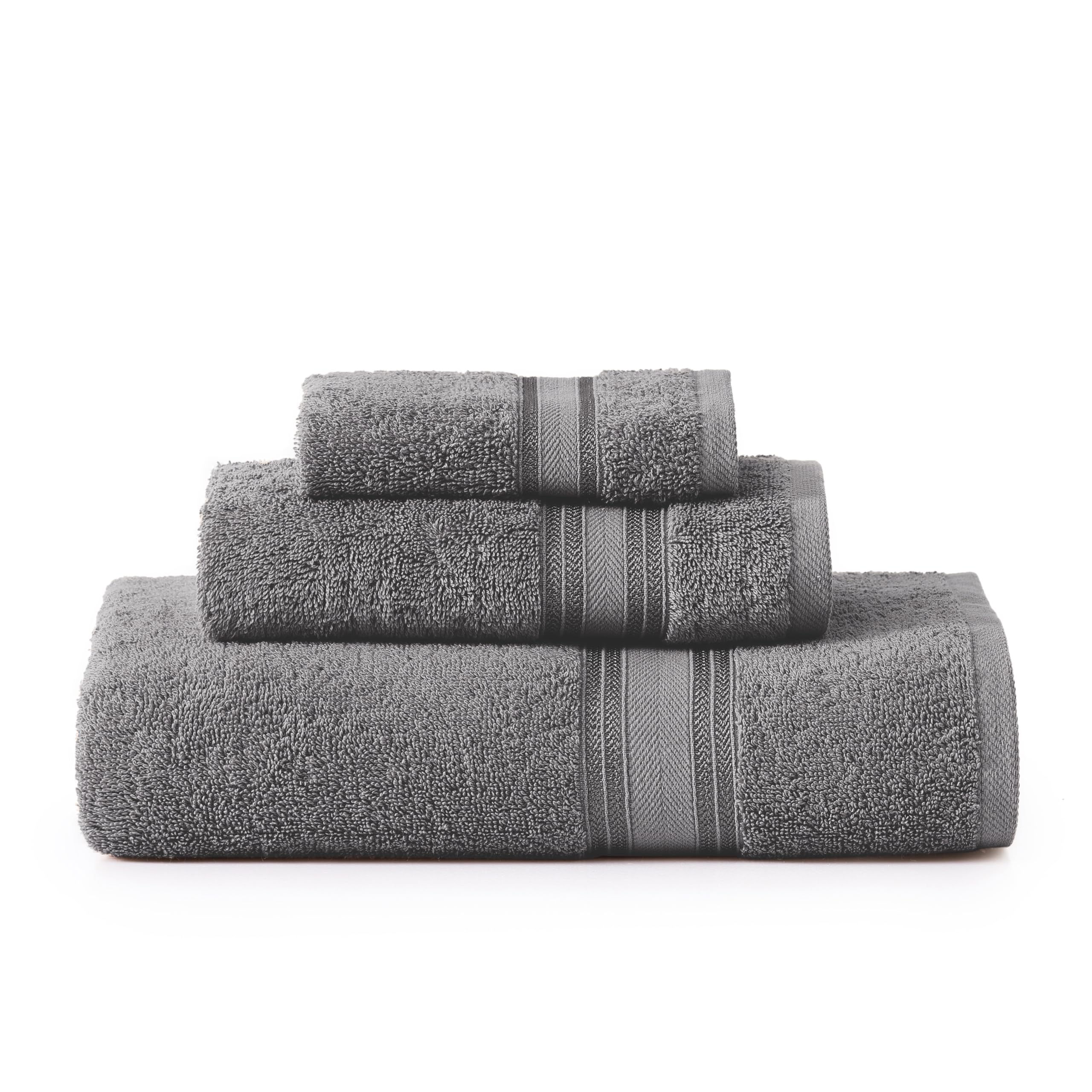 LANE LINEN Bathroom Towels Set of 18 – Zero Twist, 100% Mercerized Cotton Towel, 6 Bath, 6 Handtowel & 6 Washcloths, Luxury Hotel Design, Perfect for Salon & Guests, Machine Washable – Cerulean Blue