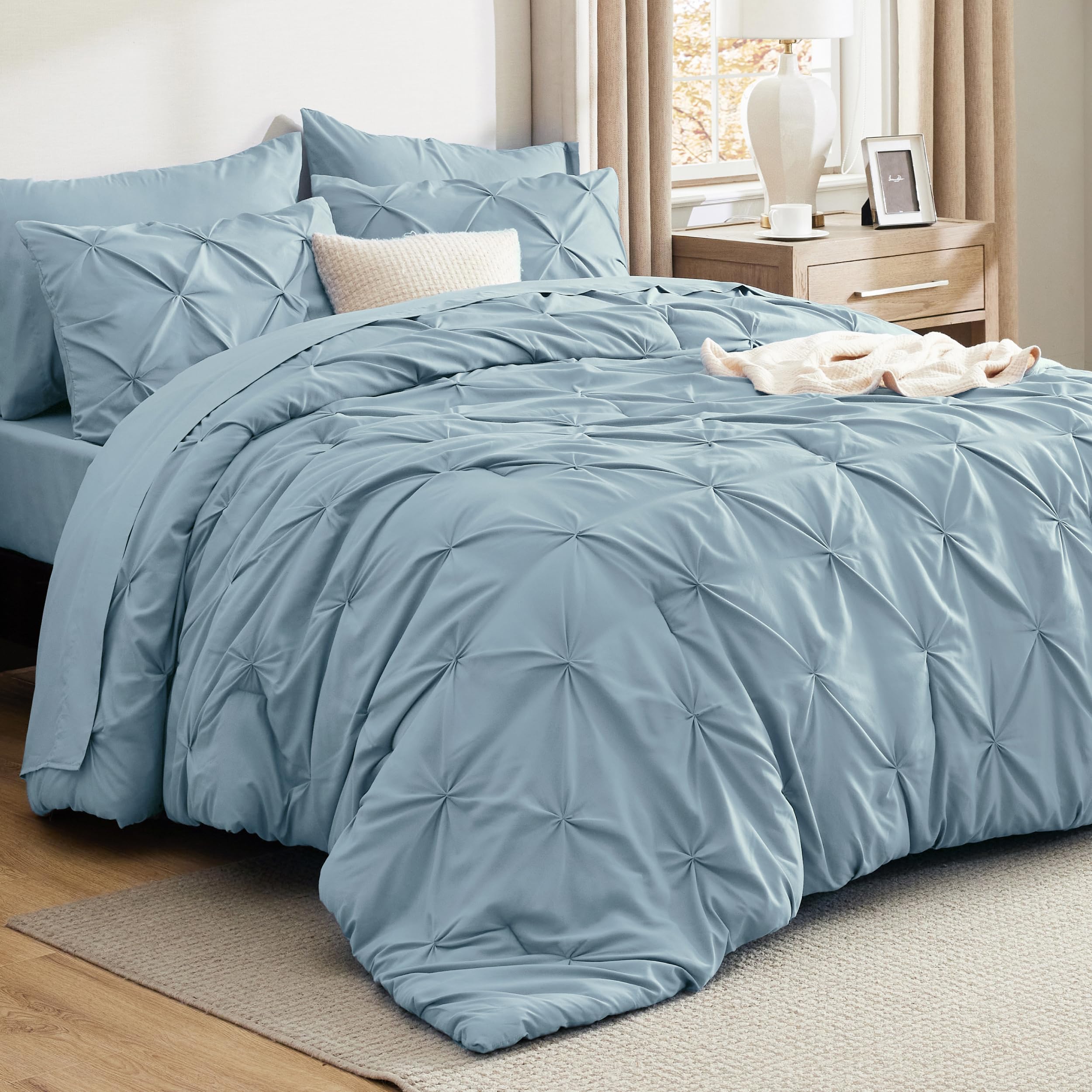 Bedsure Twin XL Comforter Set Pink - Dorm Room Essentials for Girls, Extra Long Twin XL Bedding Set with Sheets, All Season Down Alternative Comforter with Sheets, Pillowcase & Sham