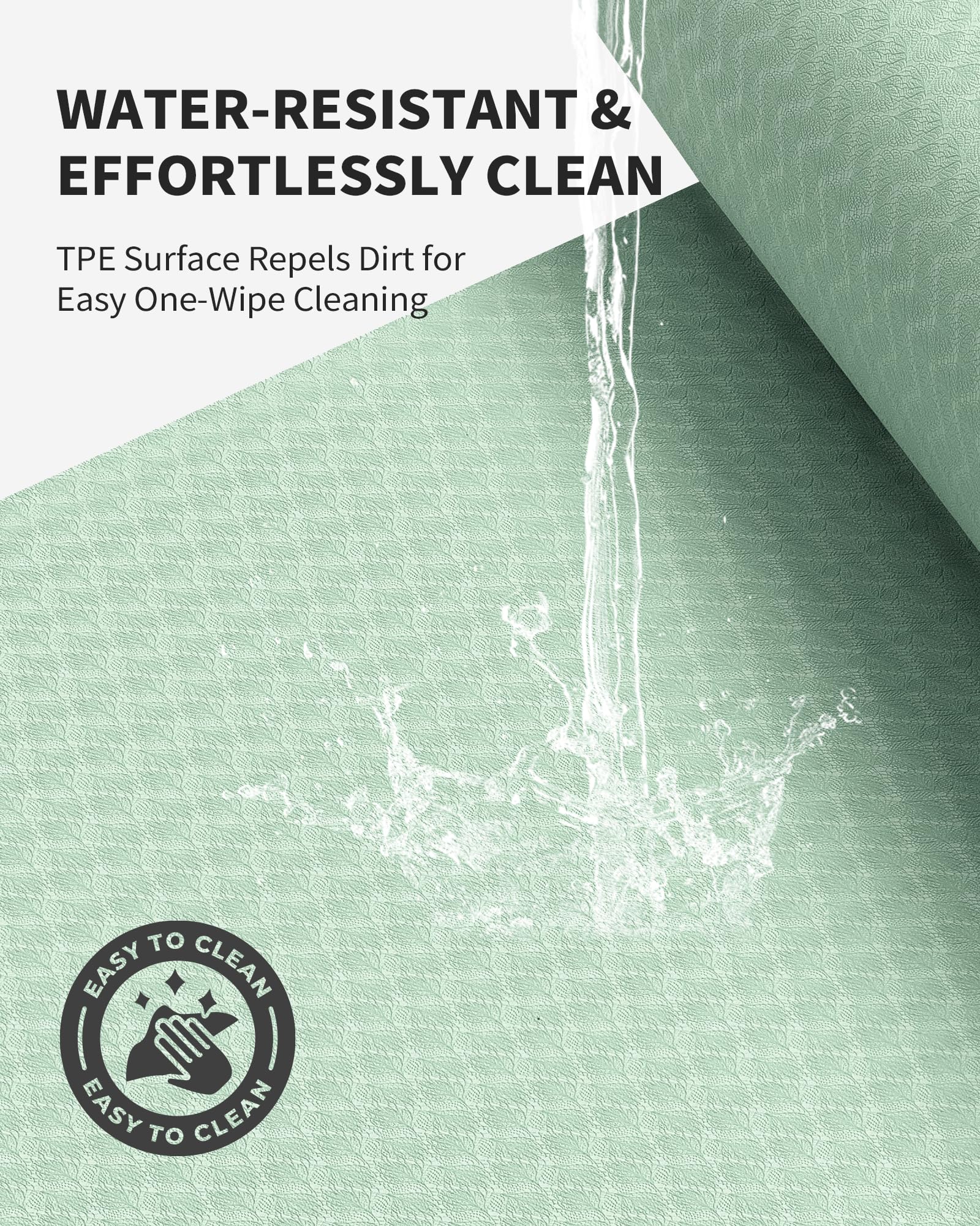 CAMBIVO Yoga Mat 72" x 48" Large Workout Mat for Home Gym Flooring | 6mm-12mm (0.24"-0.48") Extra Thick Exercise Mat for Apartment Fitness | High-Density TPE Cushioning for Joint Protection